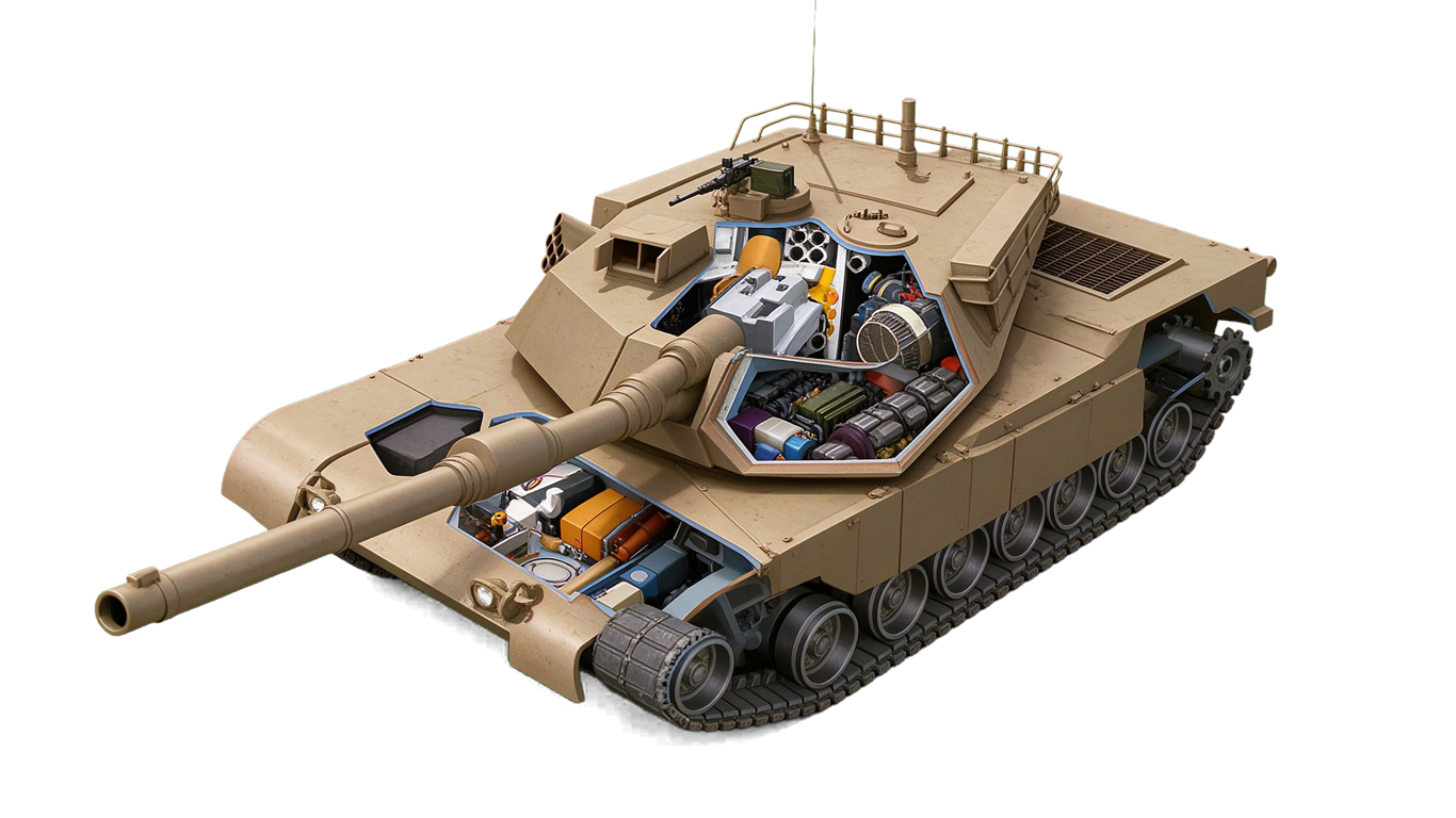 Tank annotated picture vocabulary with labeled objects