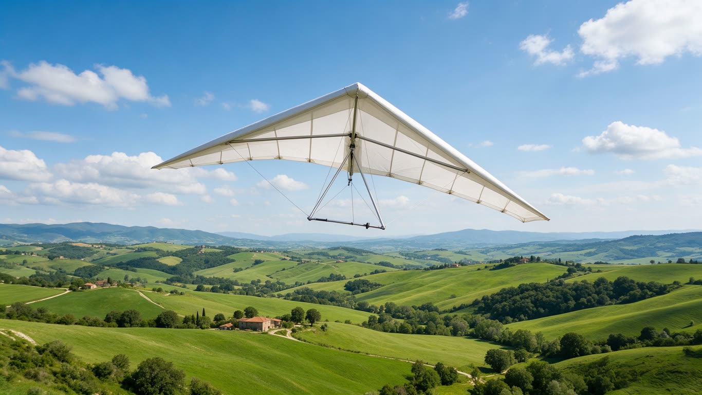 Hang glider annotated picture vocabulary with labeled objects