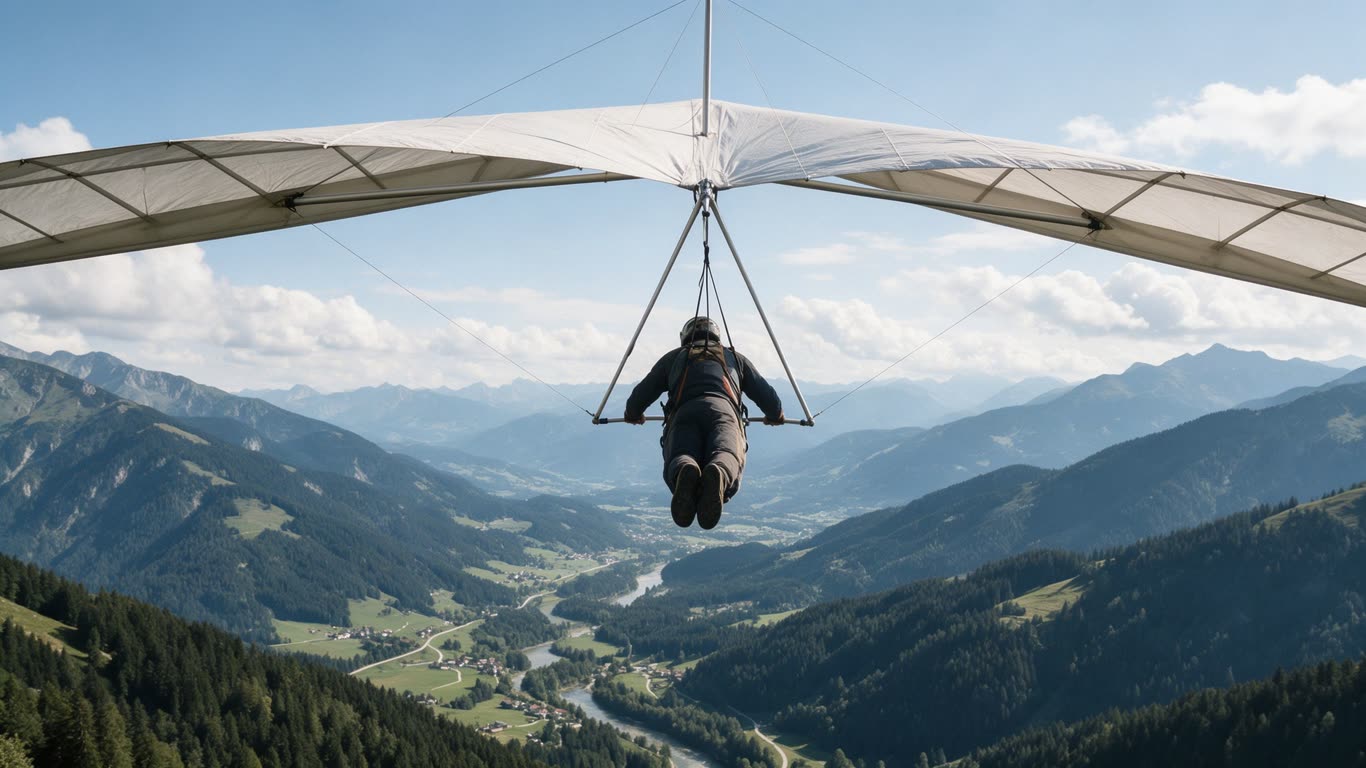 Hang glider pilot annotated picture vocabulary with labeled objects