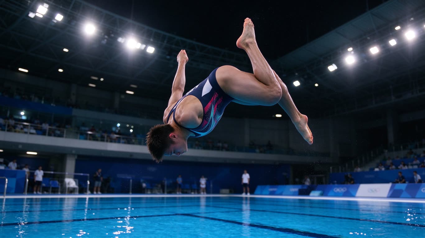 Diving aerial positions annotated picture vocabulary with labeled objects