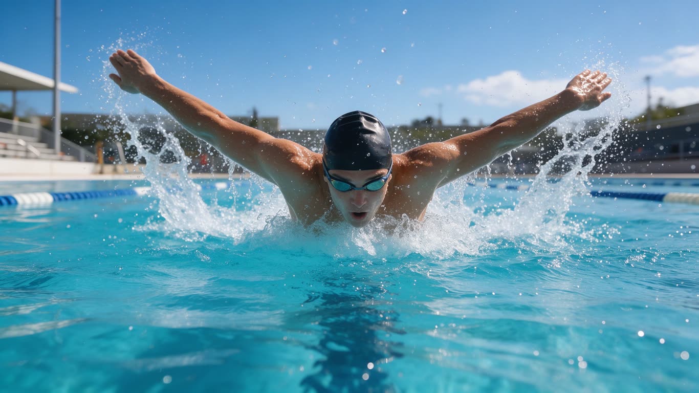 Butterfly stroke annotated picture vocabulary with labeled objects