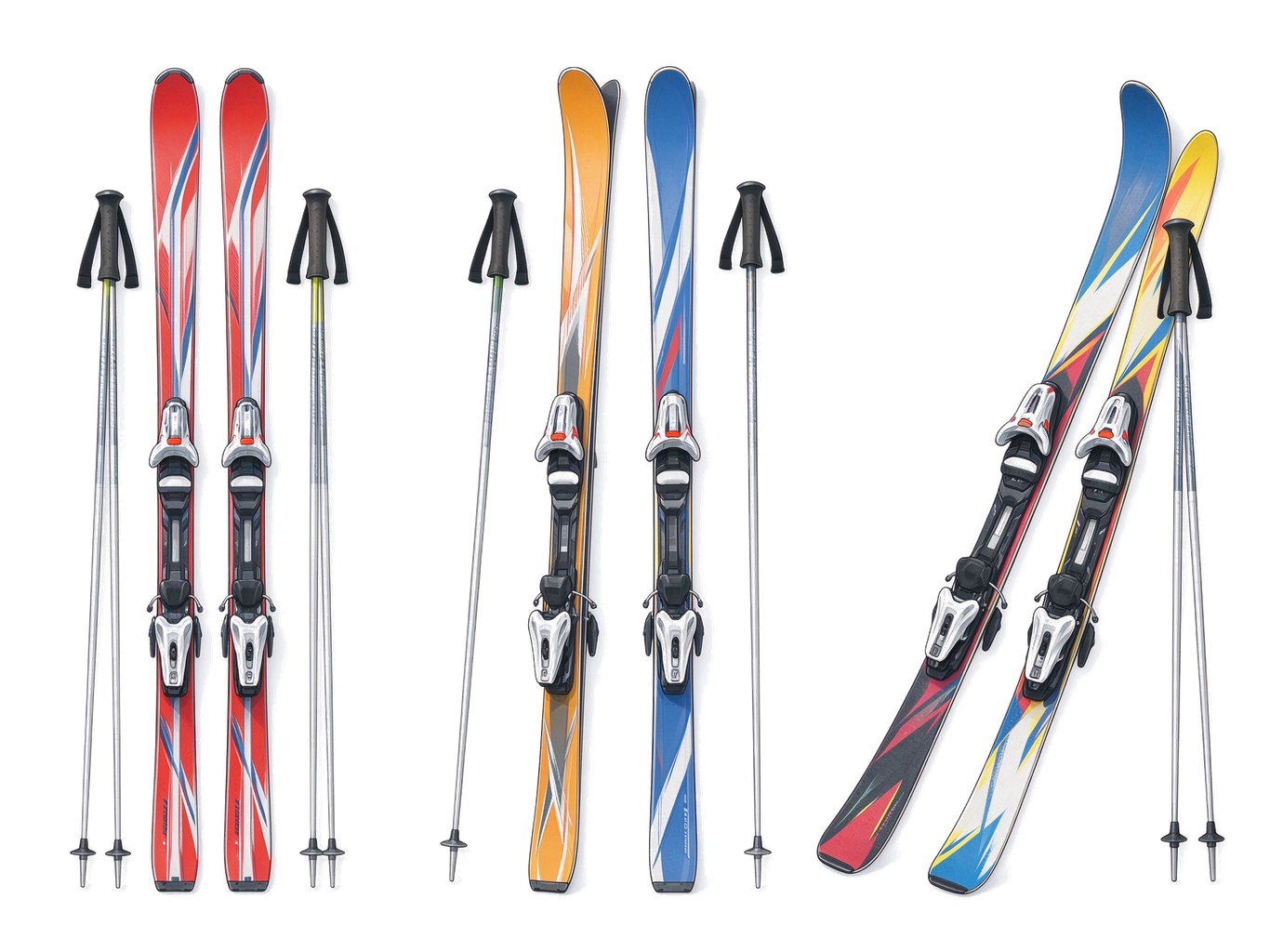 Water ski board annotated picture vocabulary with labeled objects