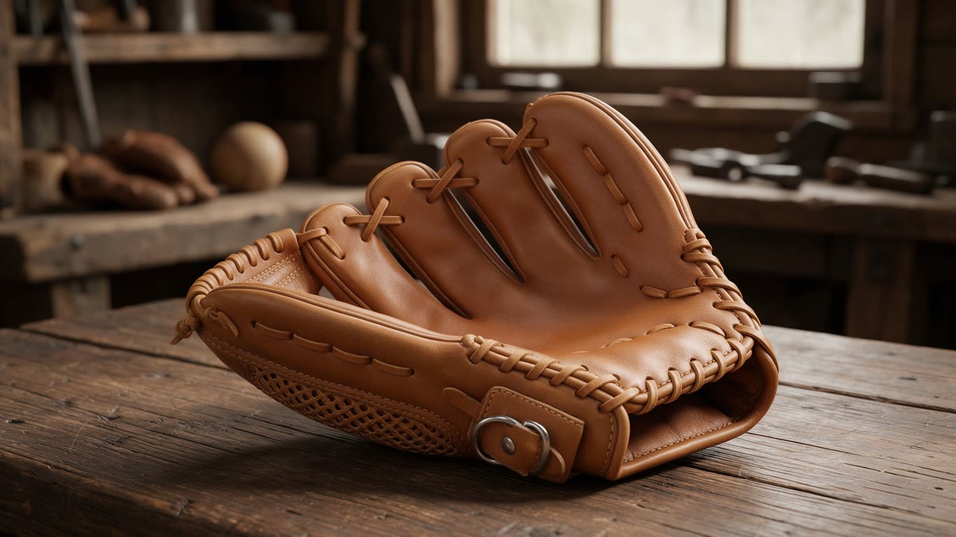 Baseball glove annotated picture vocabulary with labeled objects
