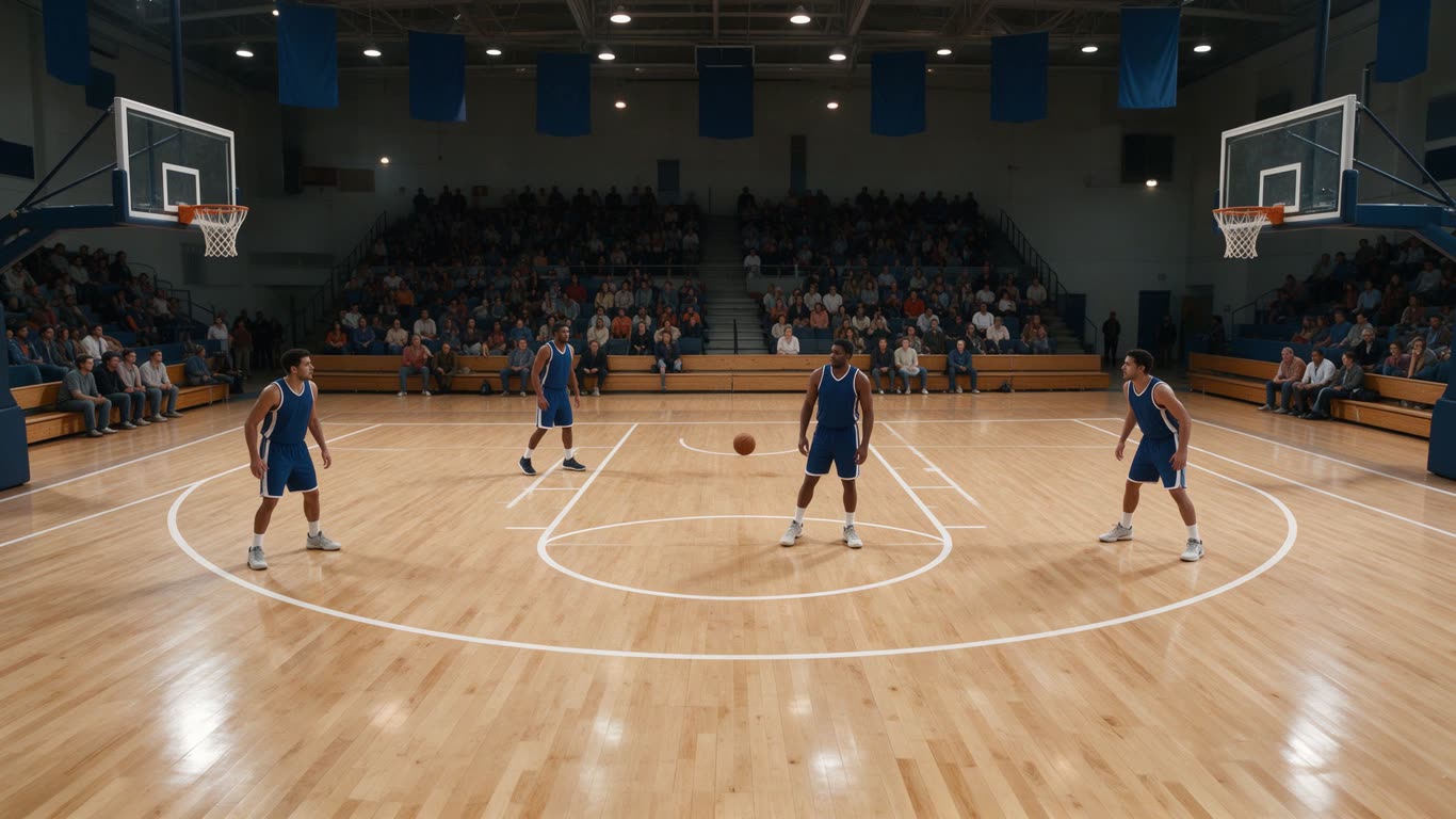 Basketball player positions annotated picture vocabulary with labeled objects