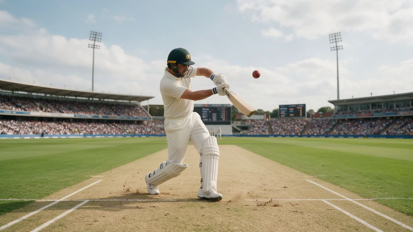 Cricket batsman annotated picture vocabulary with labeled objects
