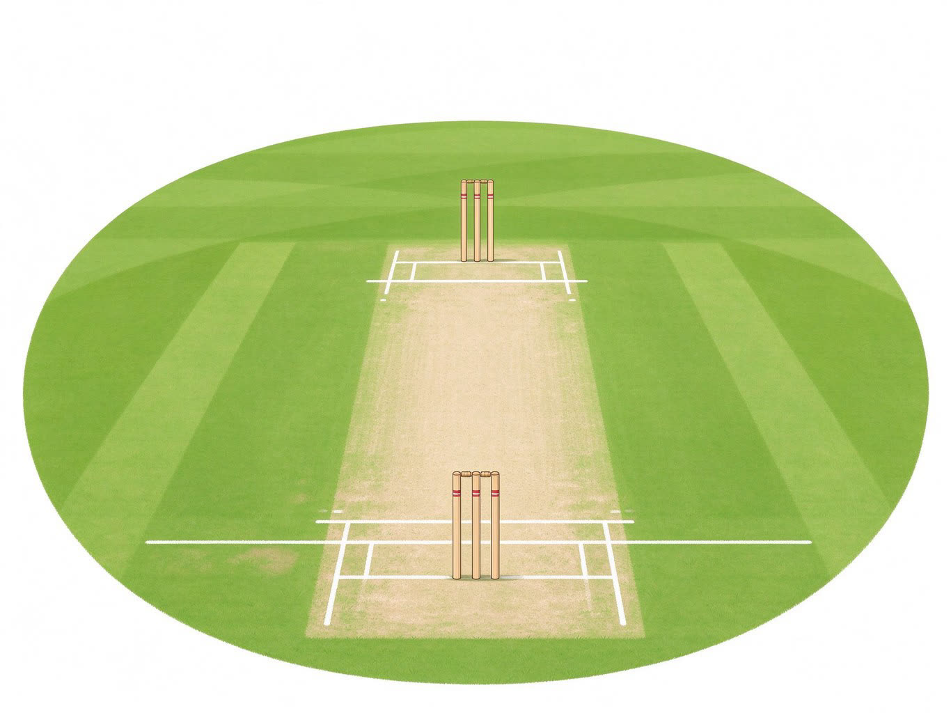 Cricket field annotated picture vocabulary with labeled objects