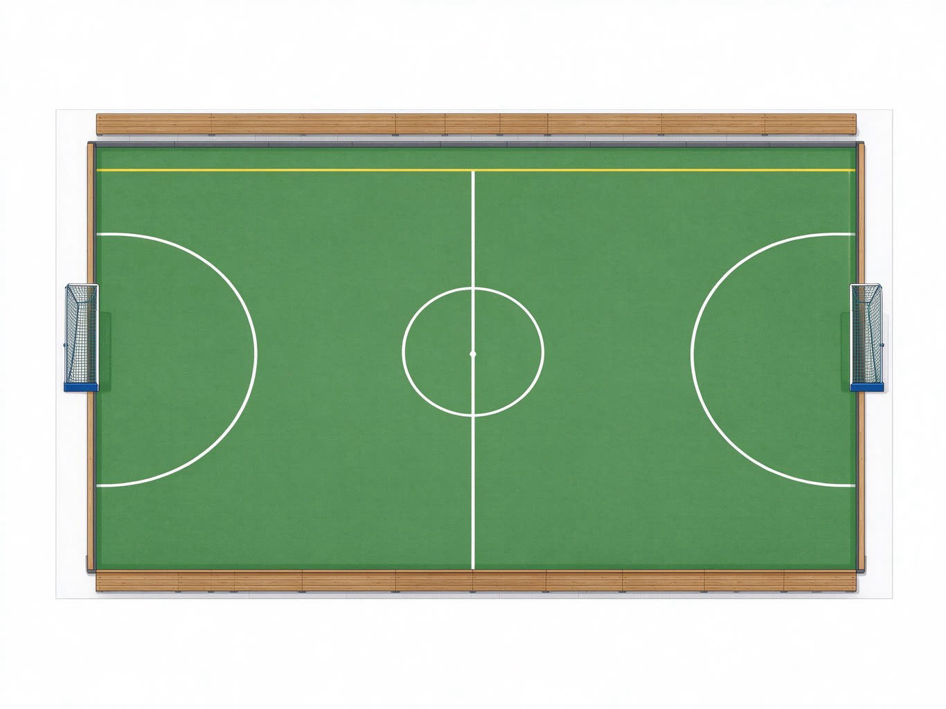 Field hockey pitch annotated picture vocabulary with labeled objects