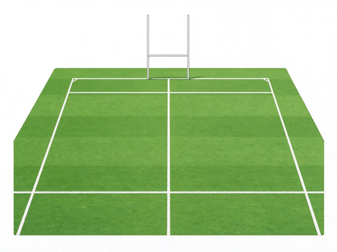 Rugby field annotated picture vocabulary with labeled objects