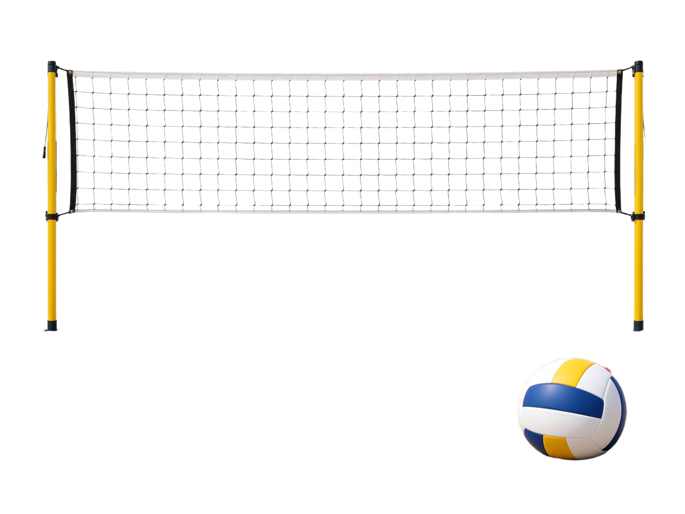Beach volleyball annotated picture vocabulary with labeled objects