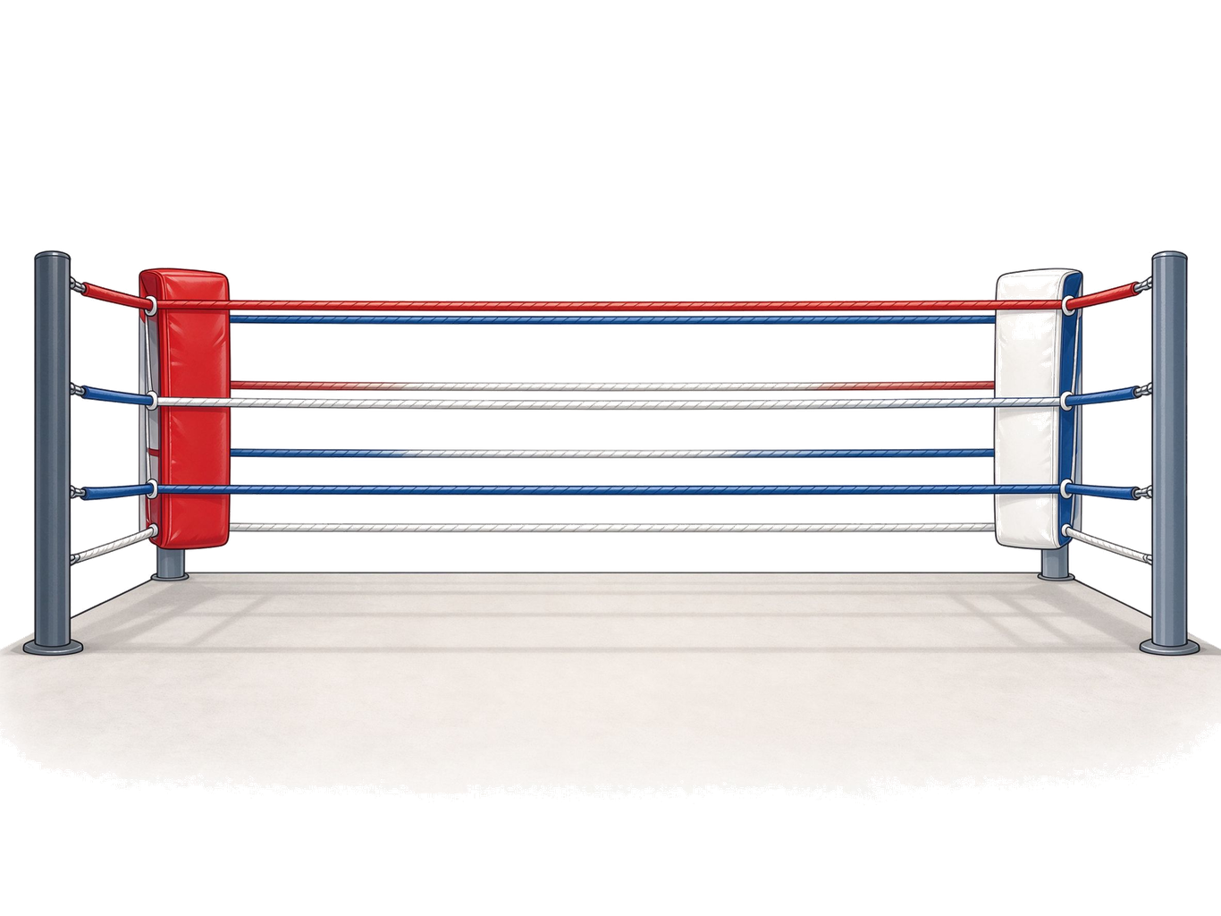 Boxing ring annotated picture vocabulary with labeled objects