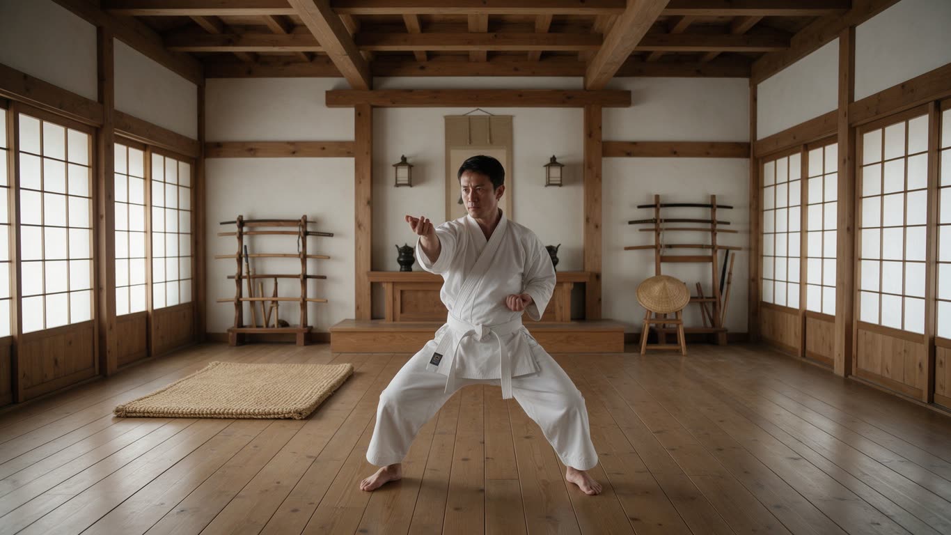 Karate competitor annotated picture vocabulary with labeled objects