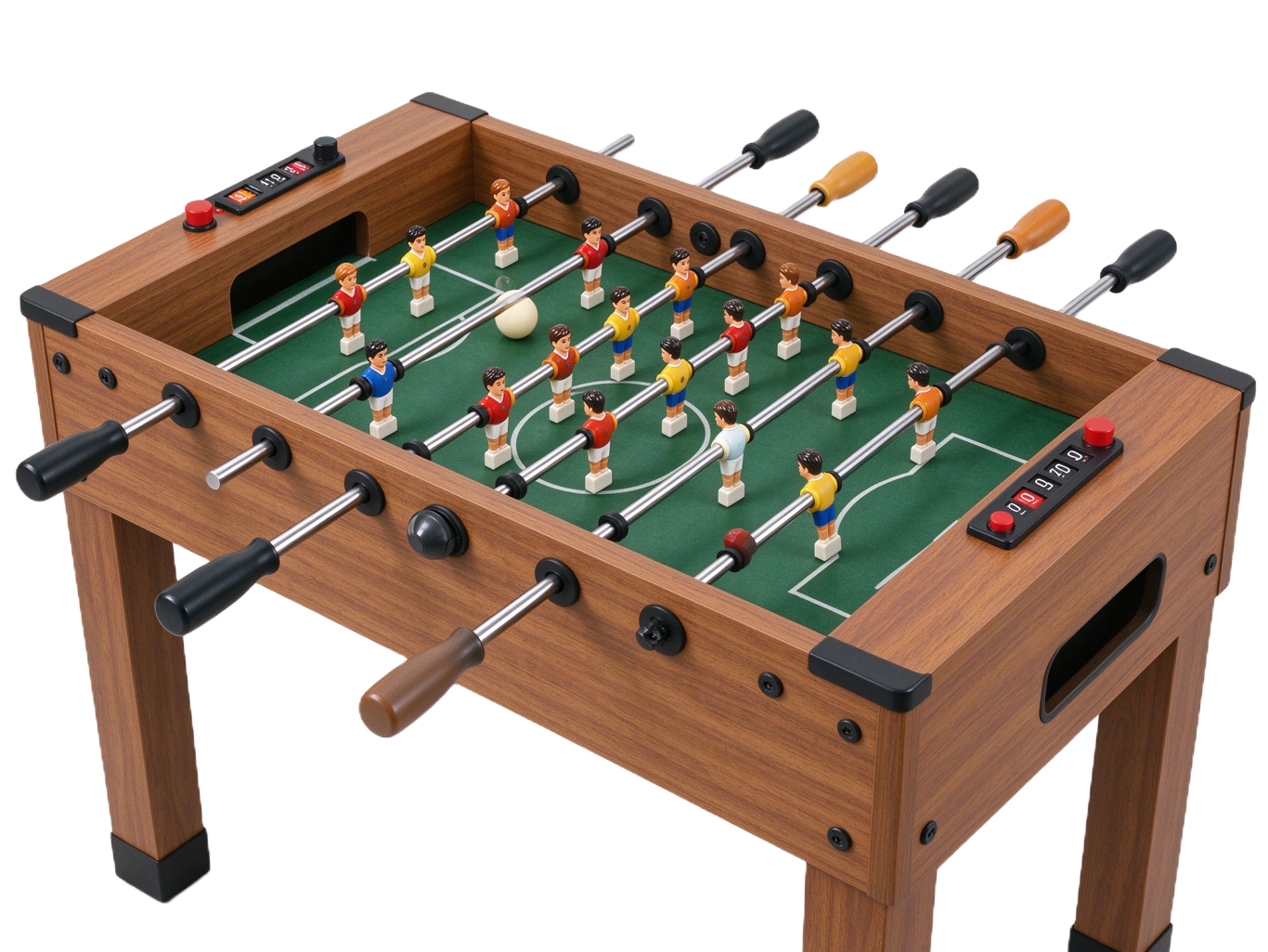 Foosball table annotated picture vocabulary with labeled objects