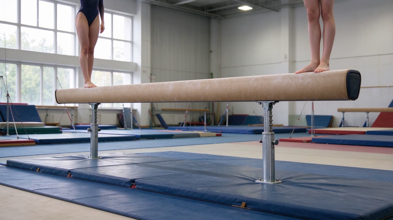 Balance beam annotated picture vocabulary with labeled objects