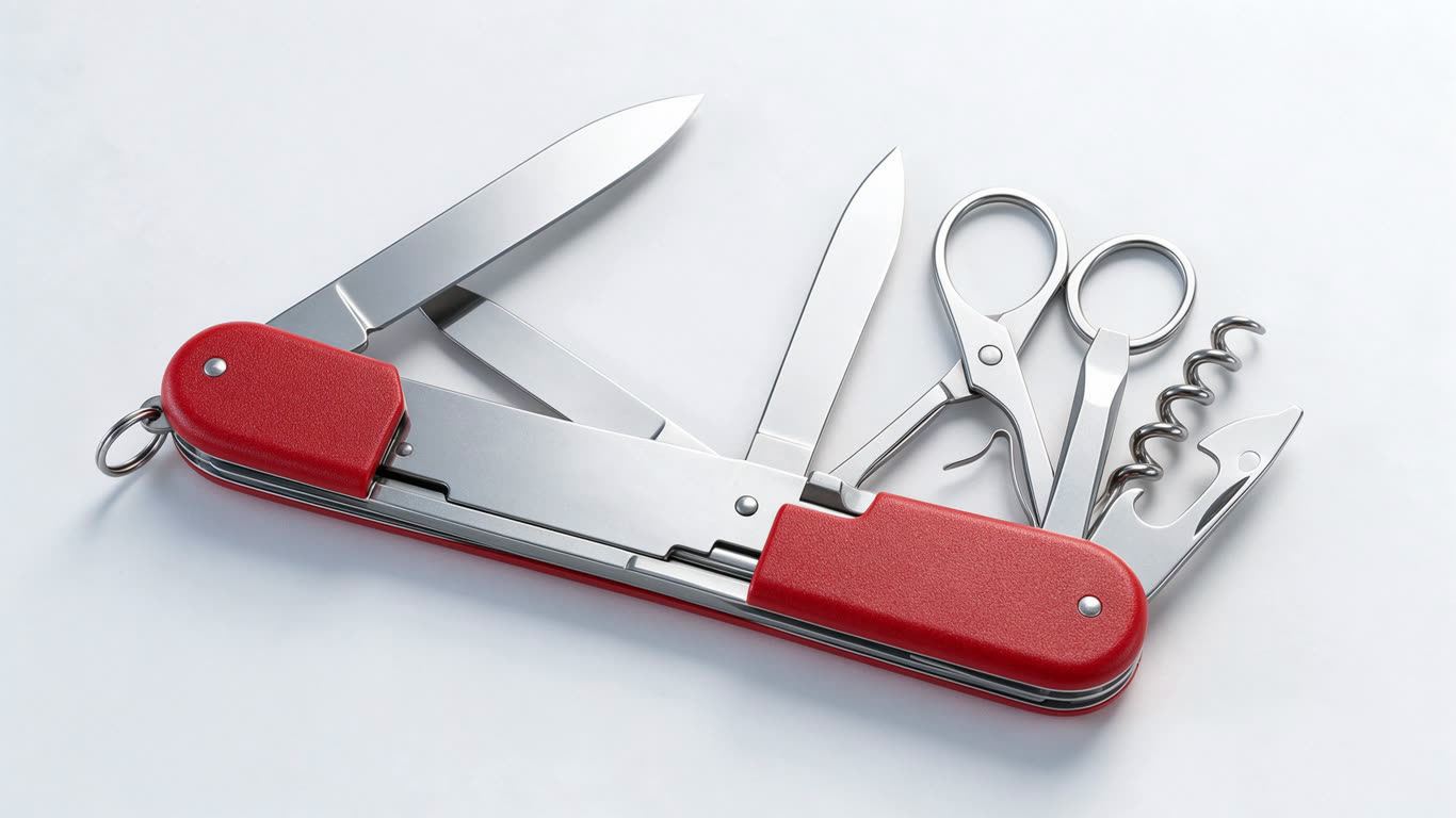 Camping tools annotated picture vocabulary with labeled objects