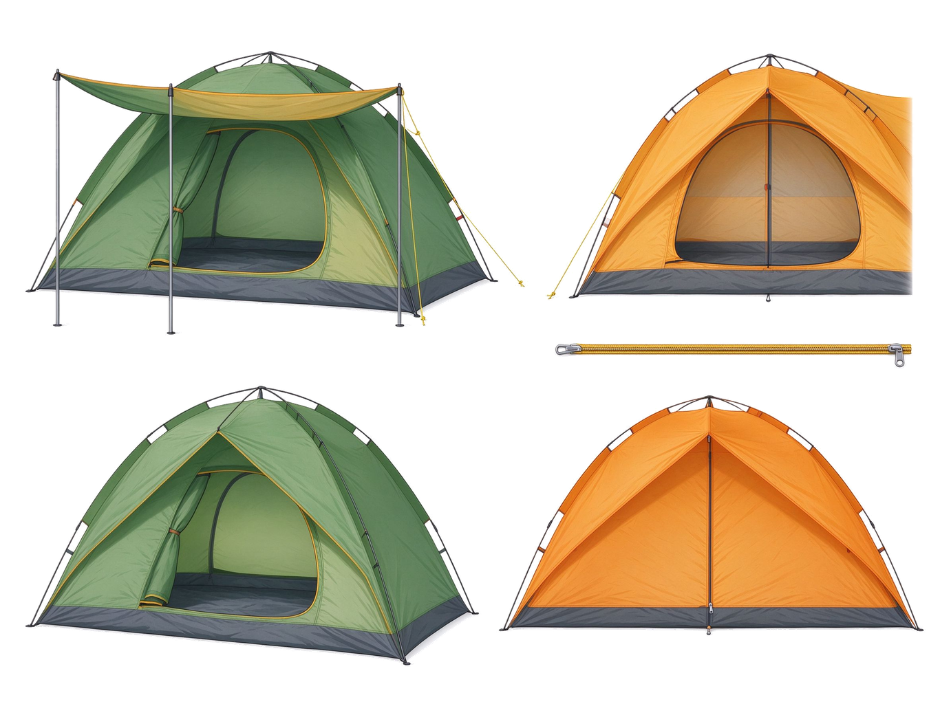 Tent example annotated picture vocabulary with labeled objects