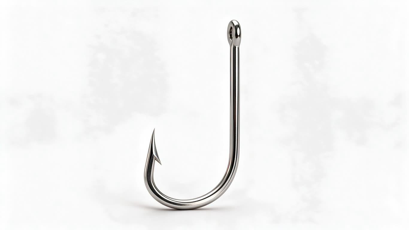 Fish hook anatomy annotated picture vocabulary with labeled objects