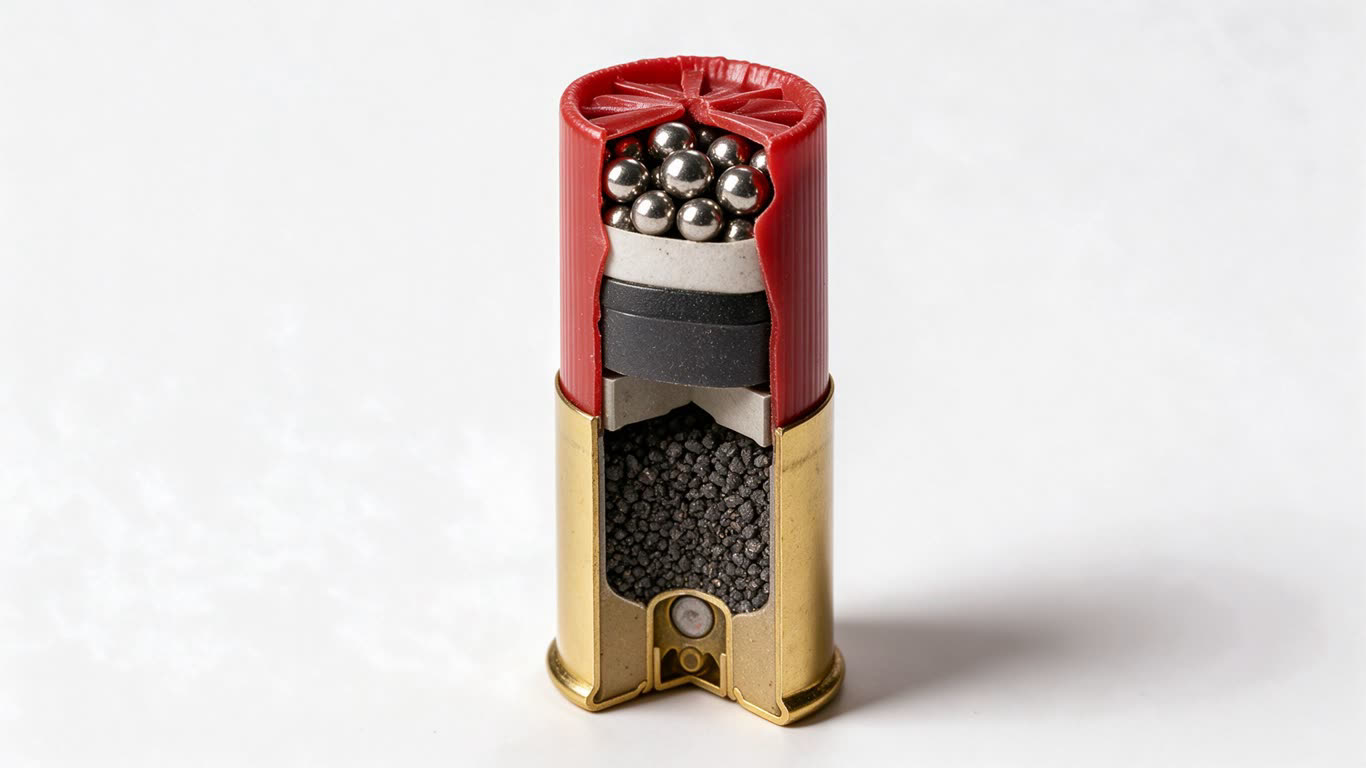 Shotgun ammunition annotated picture vocabulary with labeled objects