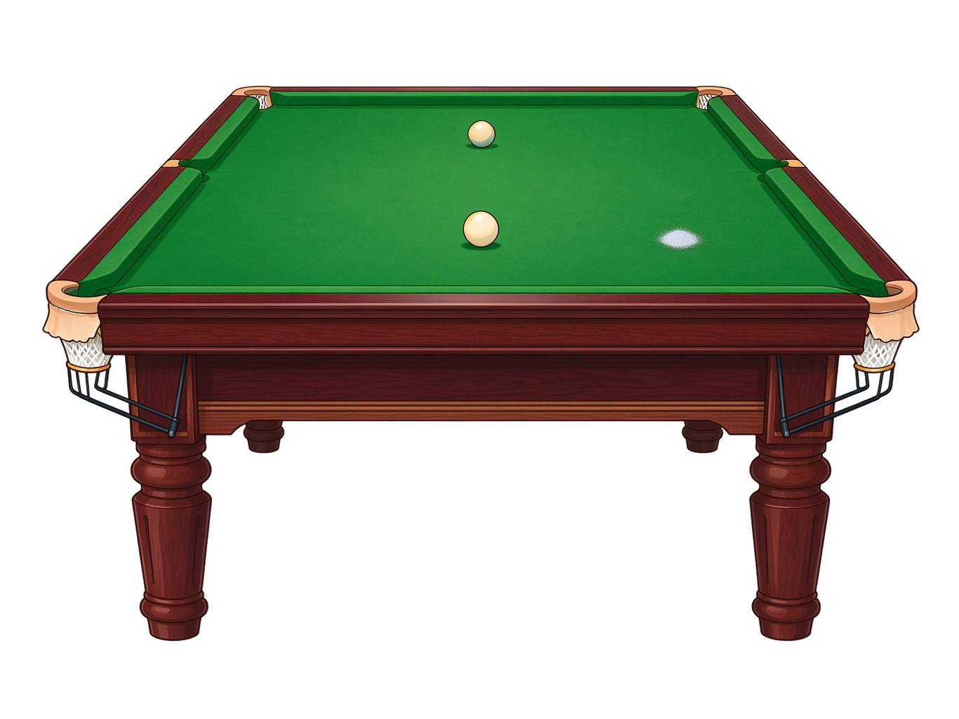 Billiard table annotated picture vocabulary with labeled objects