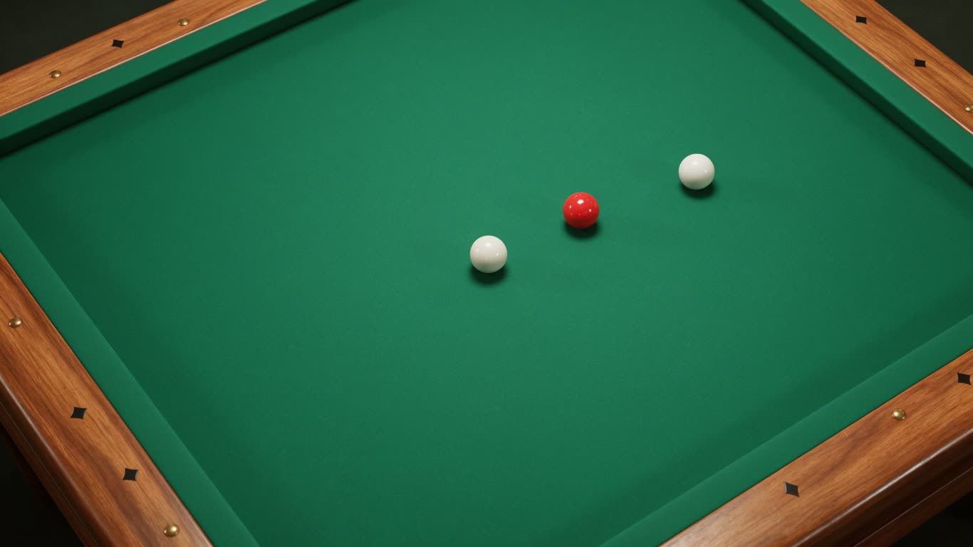 Carom billiards annotated picture vocabulary with labeled objects