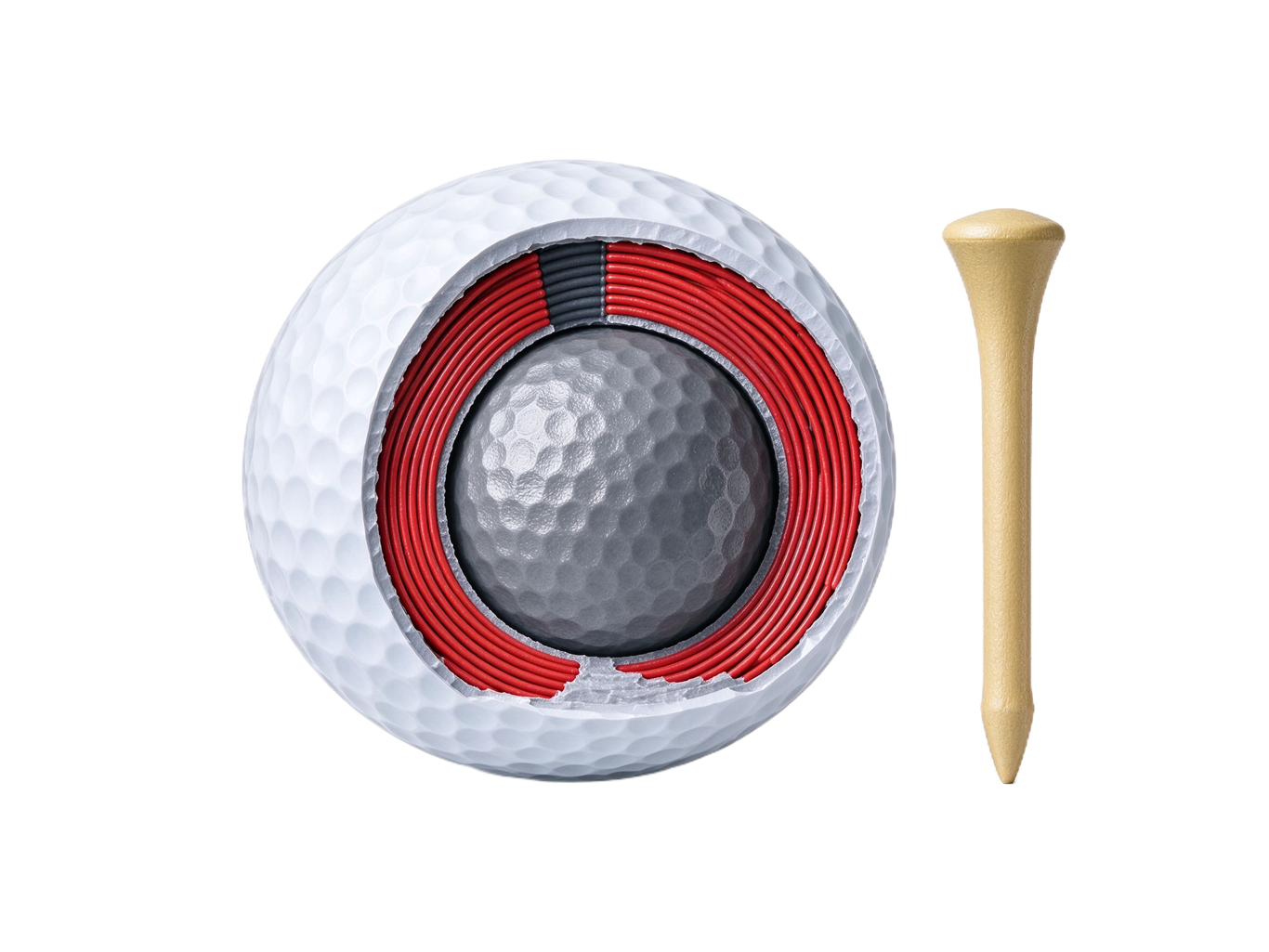 Golf ball annotated picture vocabulary with labeled objects