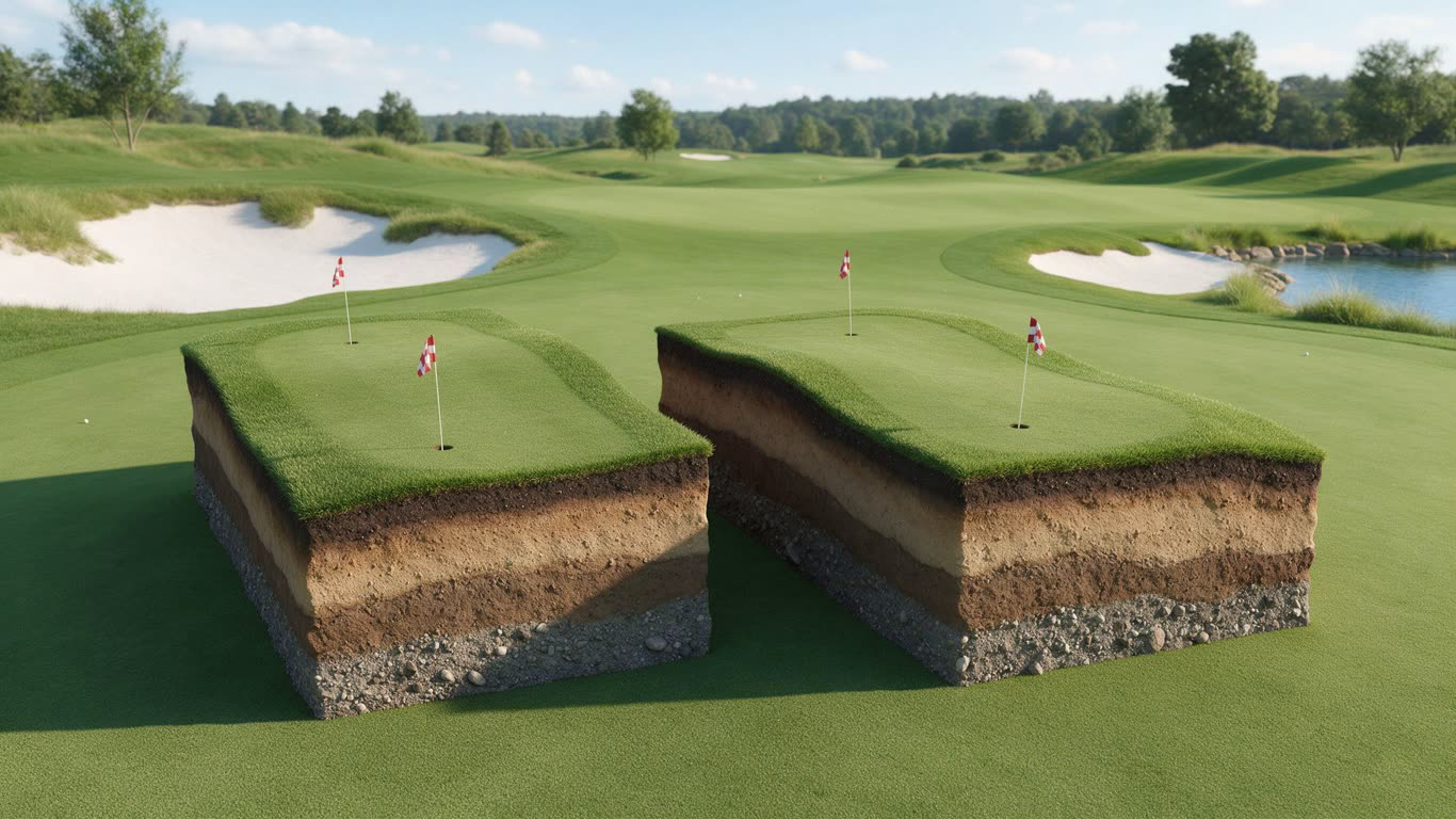 Golf hole annotated picture vocabulary with labeled objects