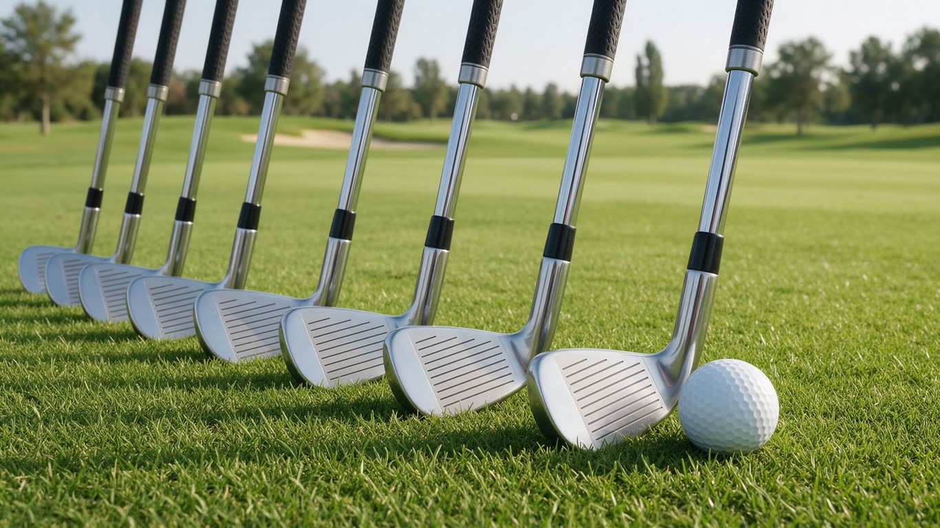 Golf iron annotated picture vocabulary with labeled objects