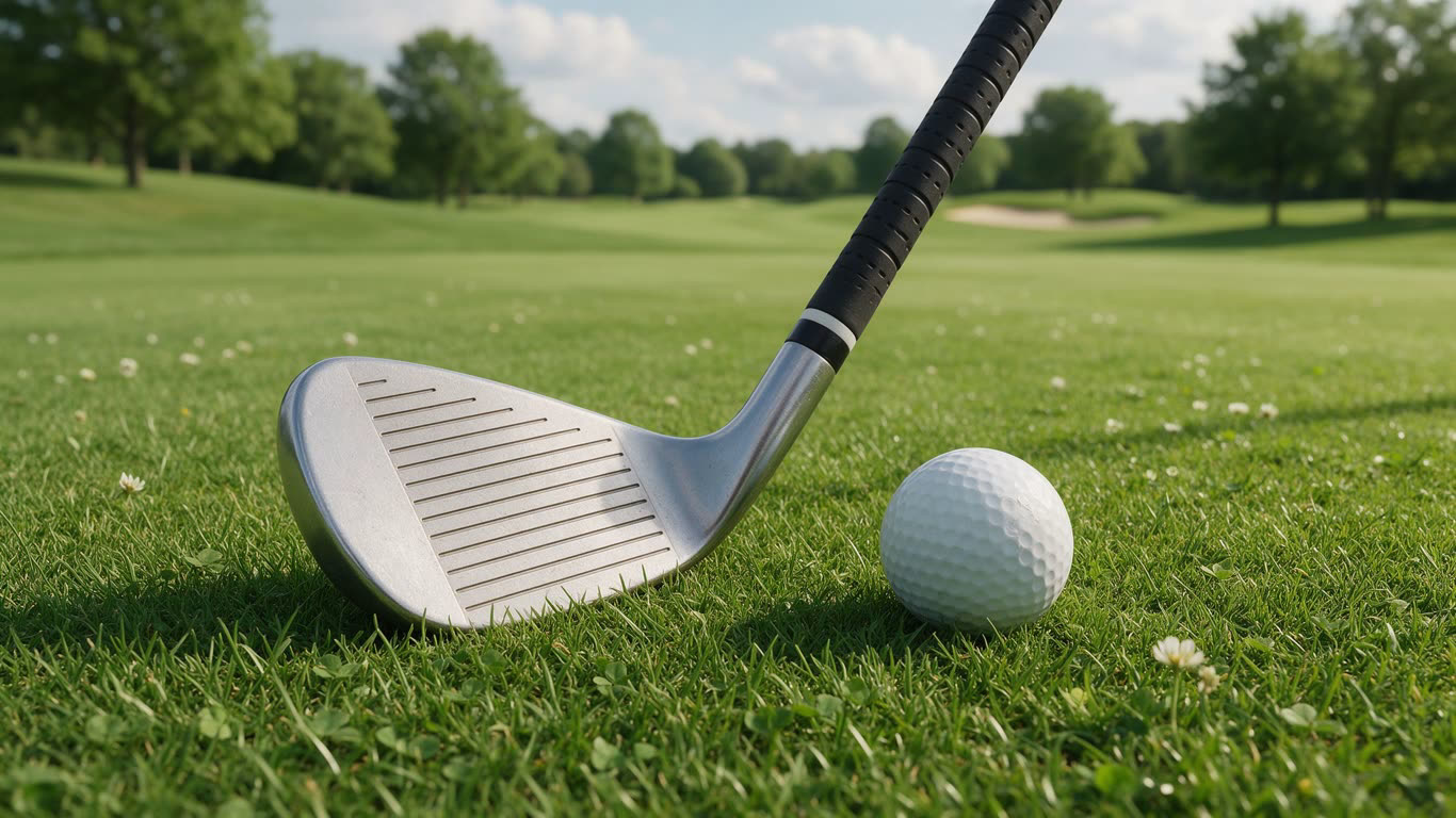 Golf iron annotated picture vocabulary with labeled objects