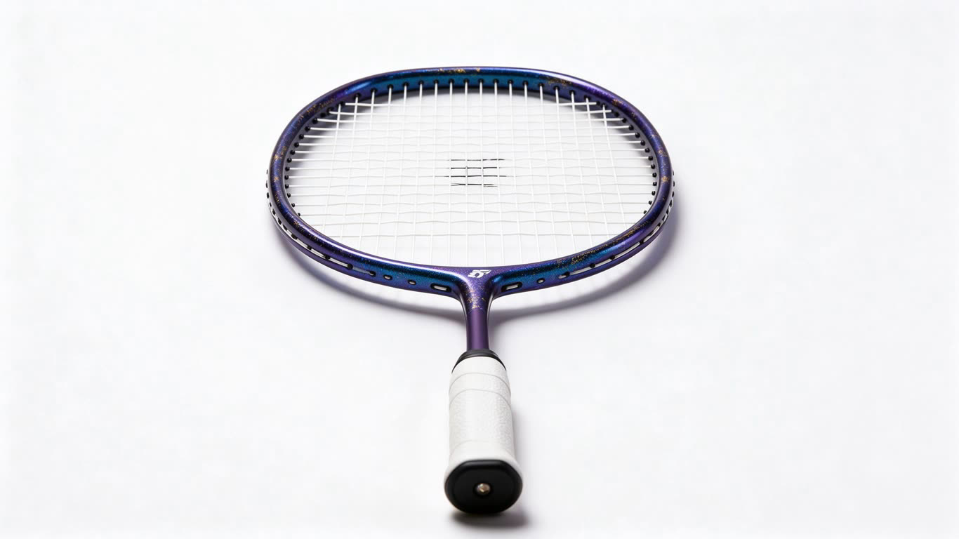 Badminton racket annotated picture vocabulary with labeled objects