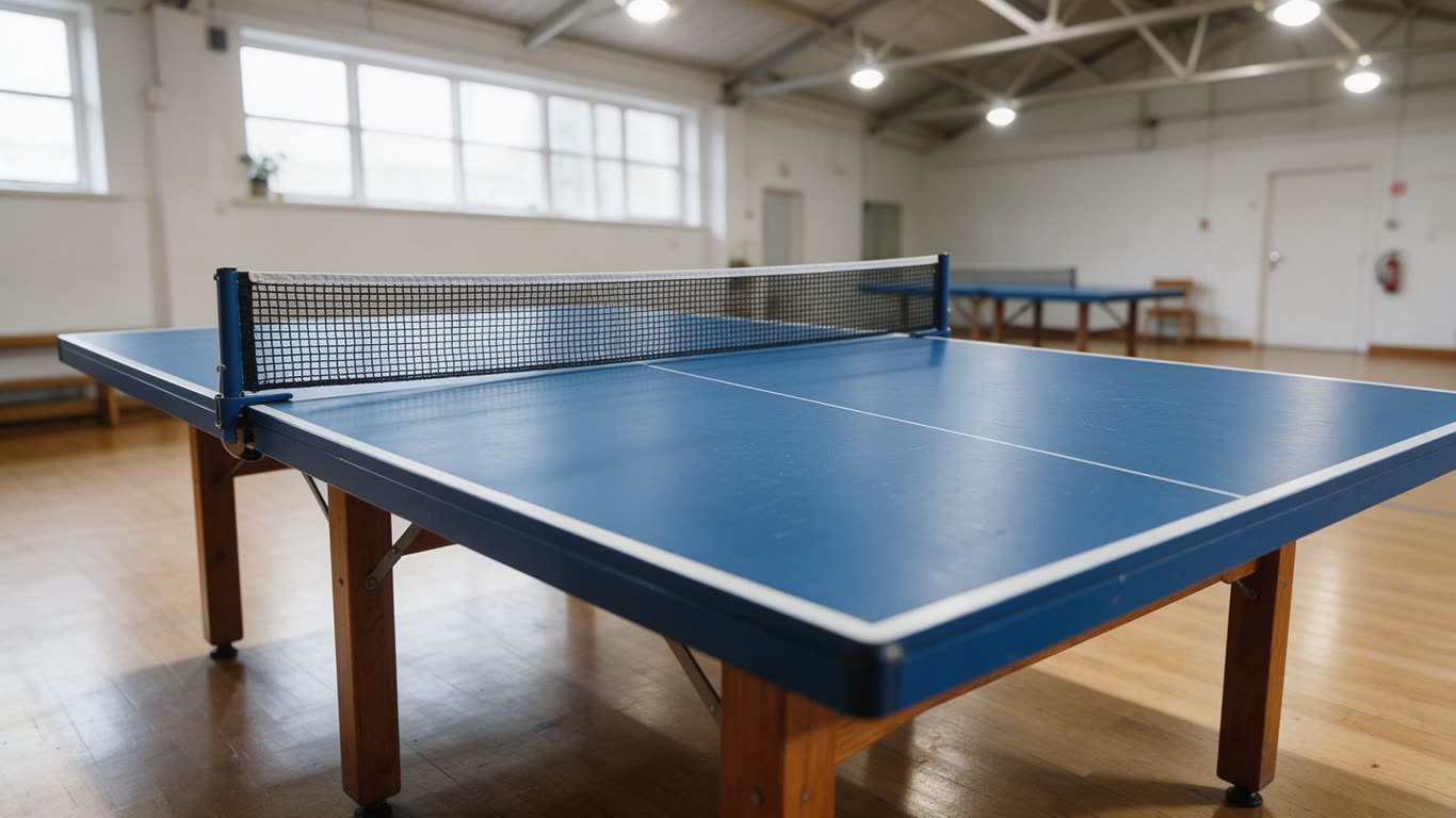 Table tennis table annotated picture vocabulary with labeled objects