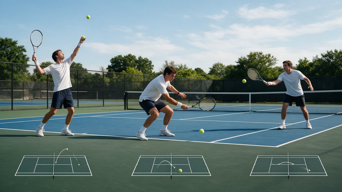 Tennis strokes annotated picture vocabulary with labeled objects