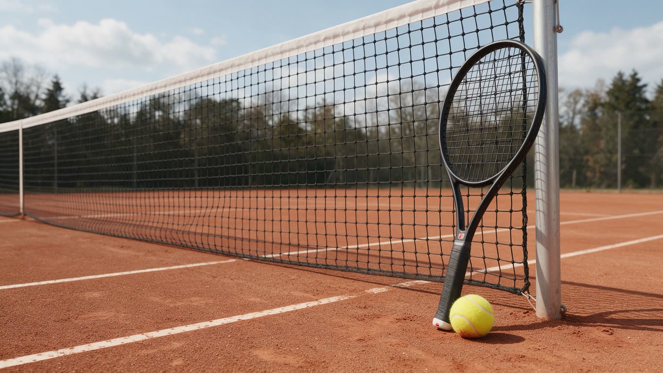 Tennis racket annotated picture vocabulary with labeled objects