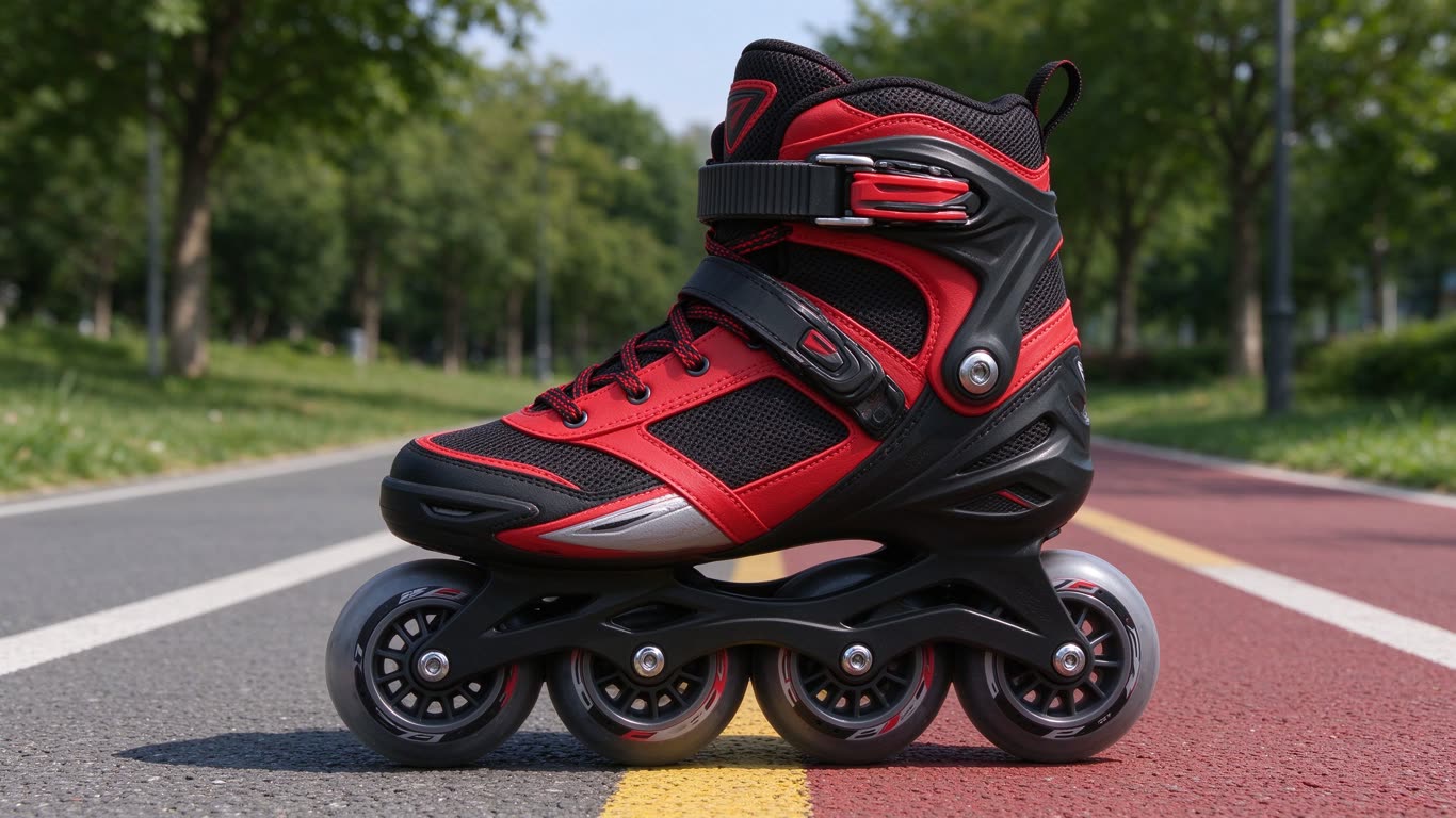Inline skates annotated picture vocabulary with labeled objects