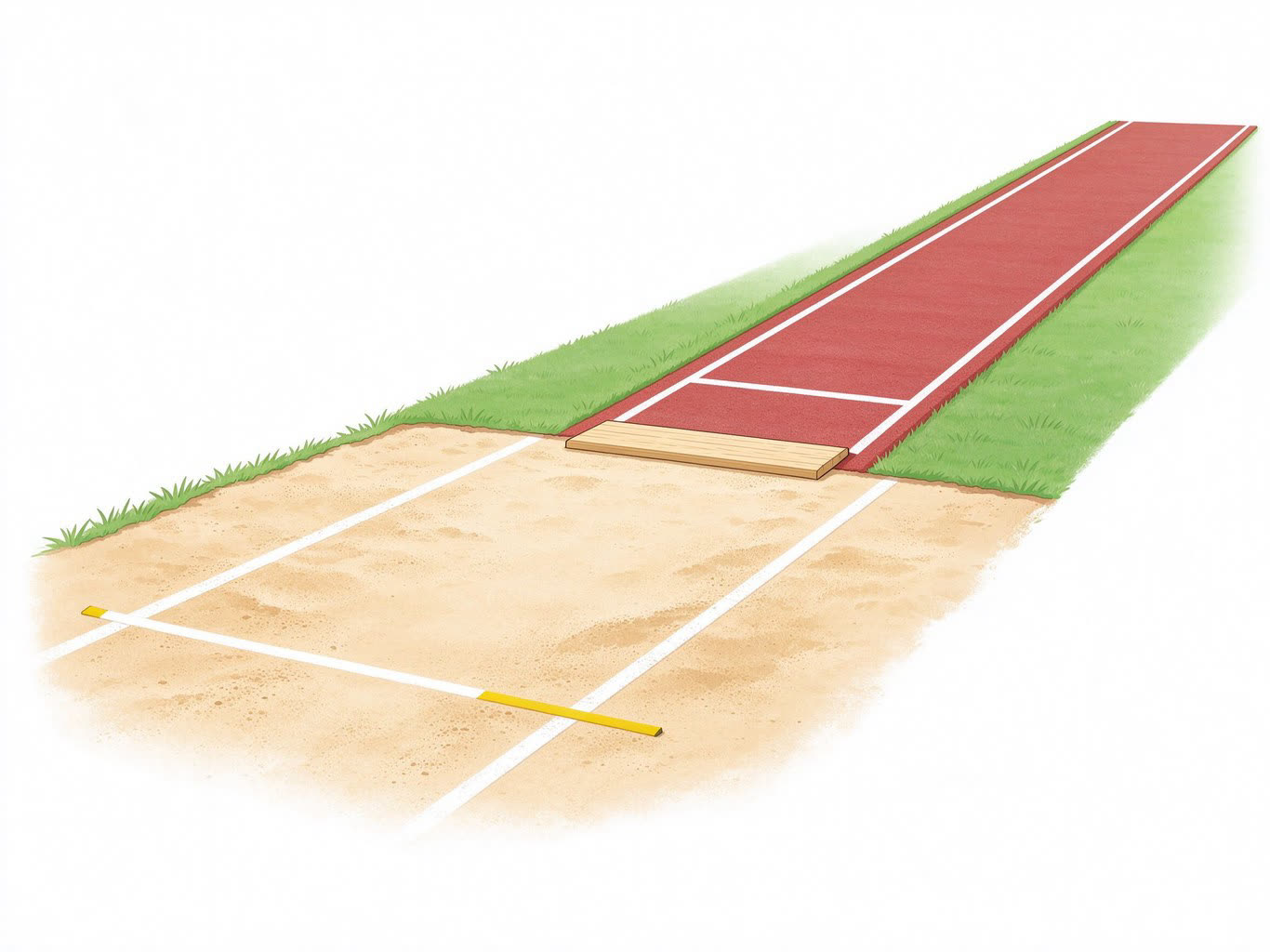 Long jump and triple jump annotated picture vocabulary with labeled objects
