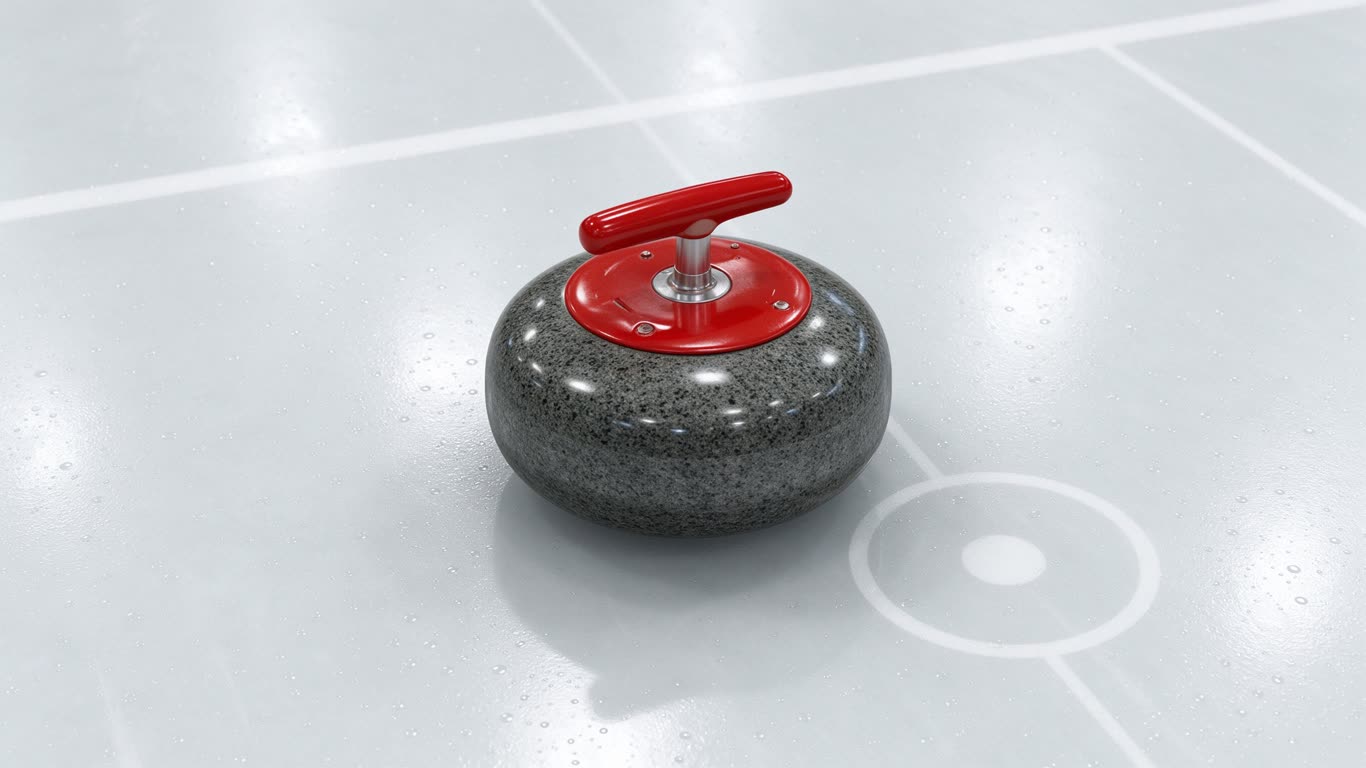 Curling stone annotated picture vocabulary with labeled objects