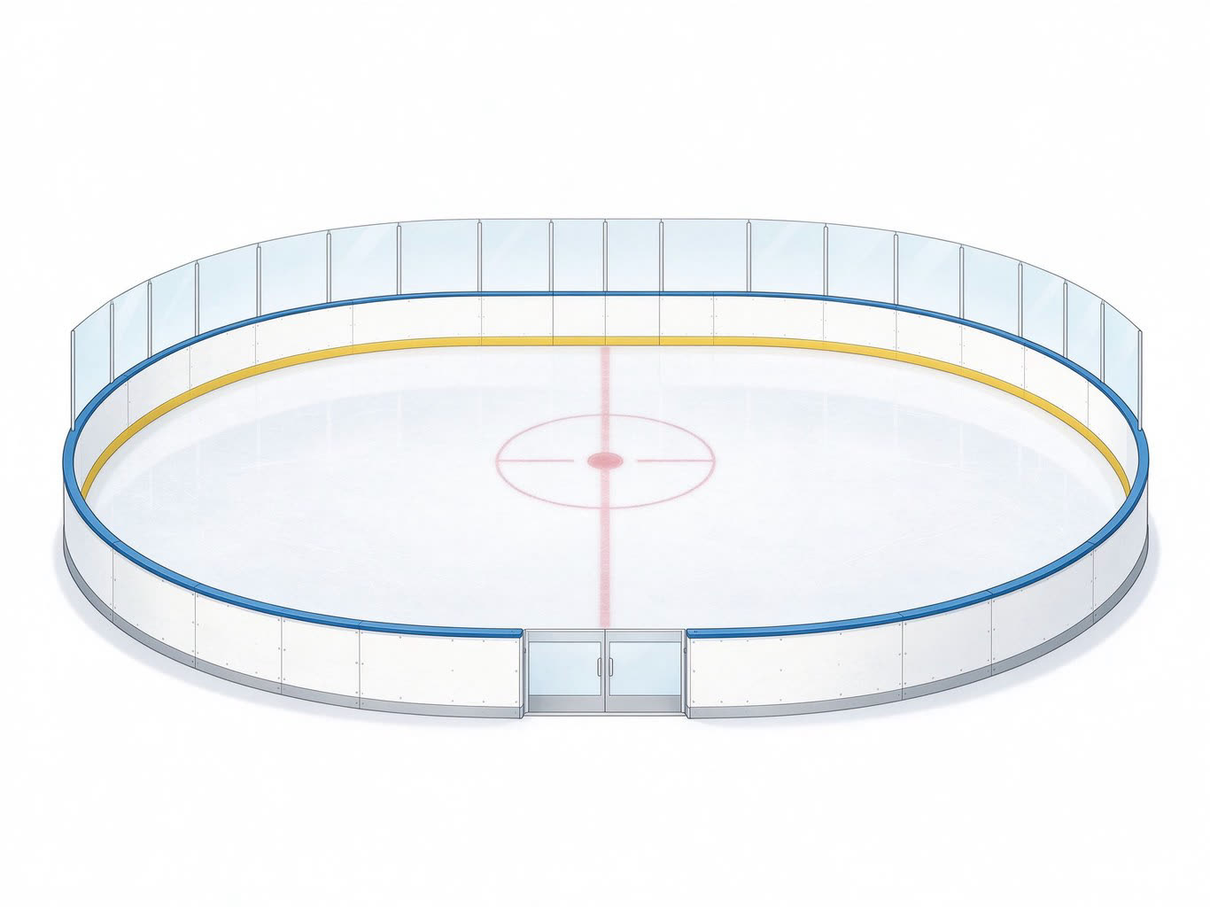 Ice rink annotated picture vocabulary with labeled objects