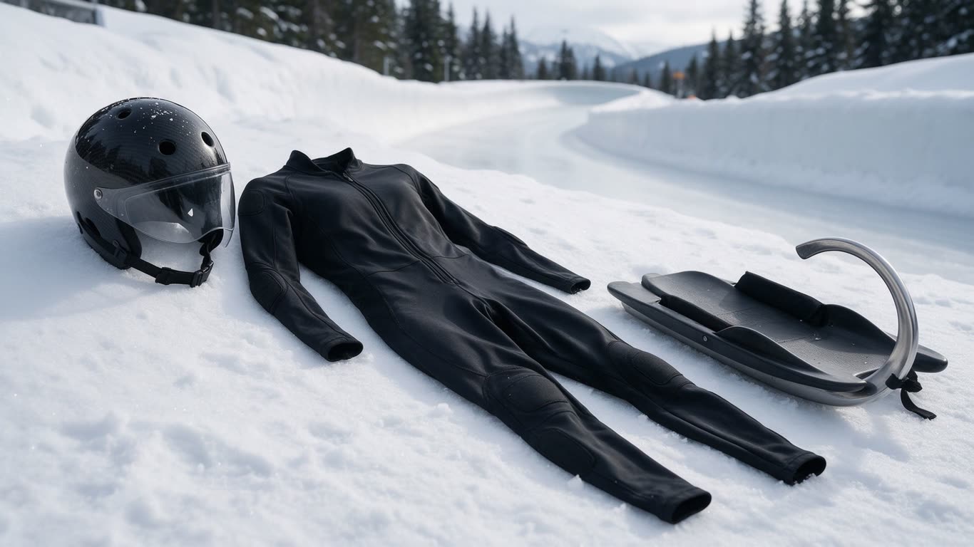 Skeleton sled annotated picture vocabulary with labeled objects