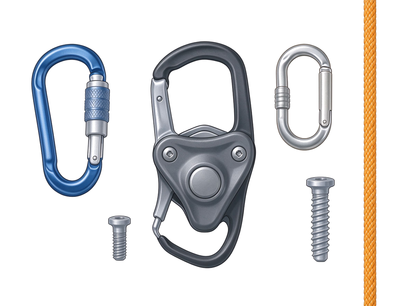 Climbing gear 1 annotated picture vocabulary with labeled objects