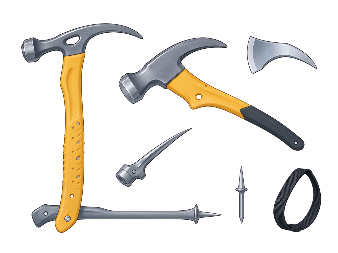 Climbing gear 3 annotated picture vocabulary with labeled objects