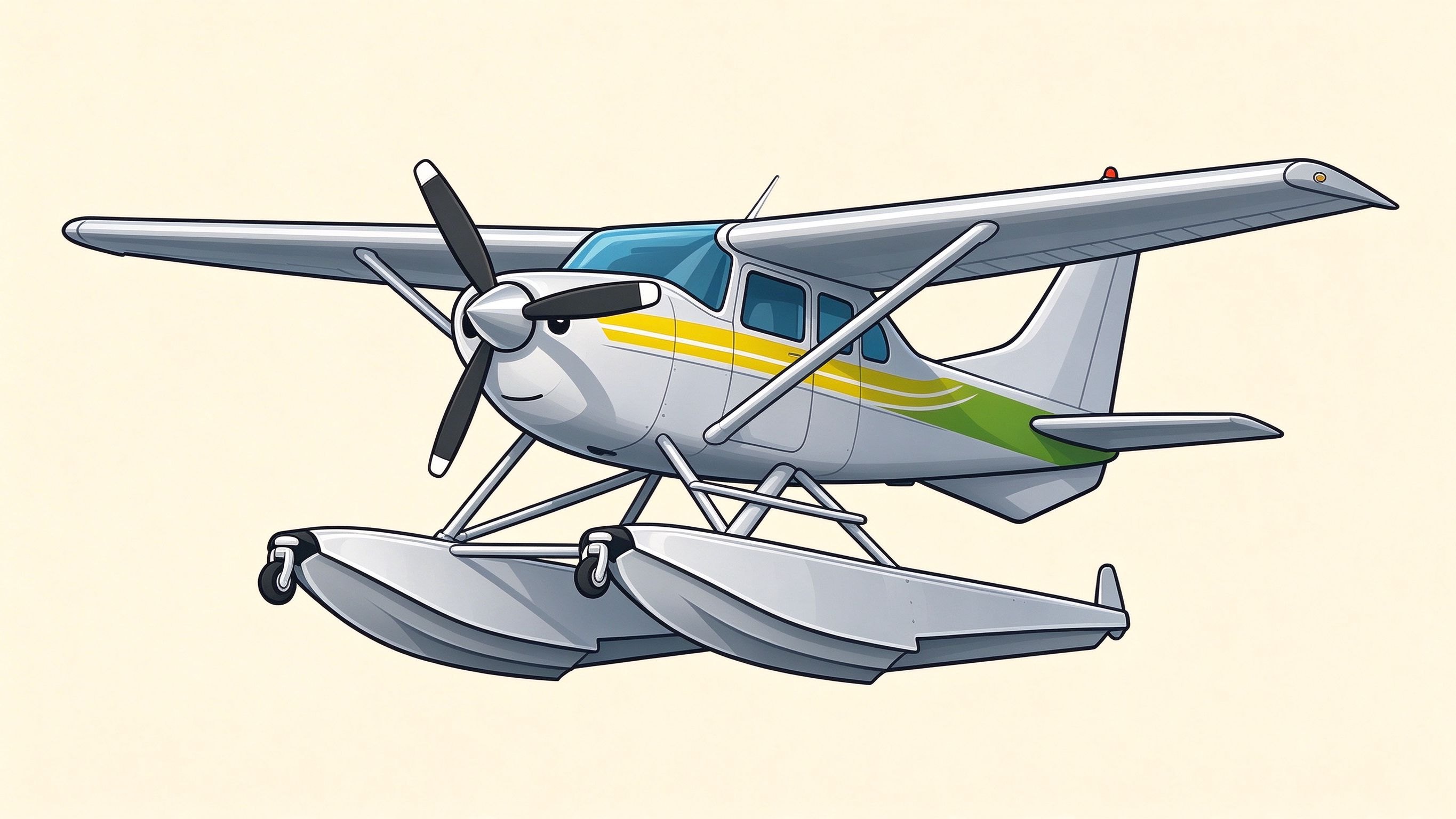 Seaplane annotated picture vocabulary with labeled objects