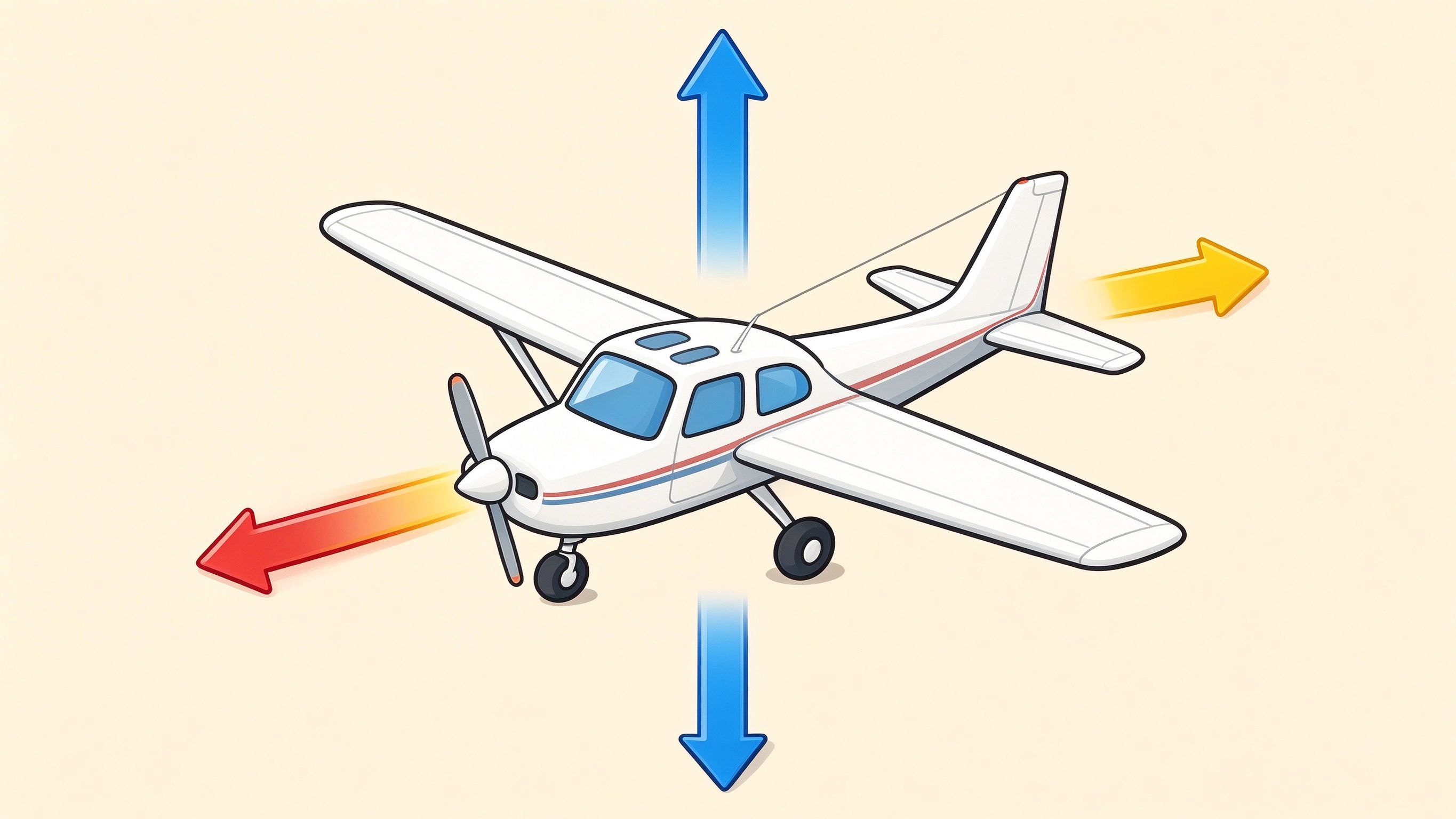 Forces acting on an aircraft annotated picture vocabulary with labeled objects