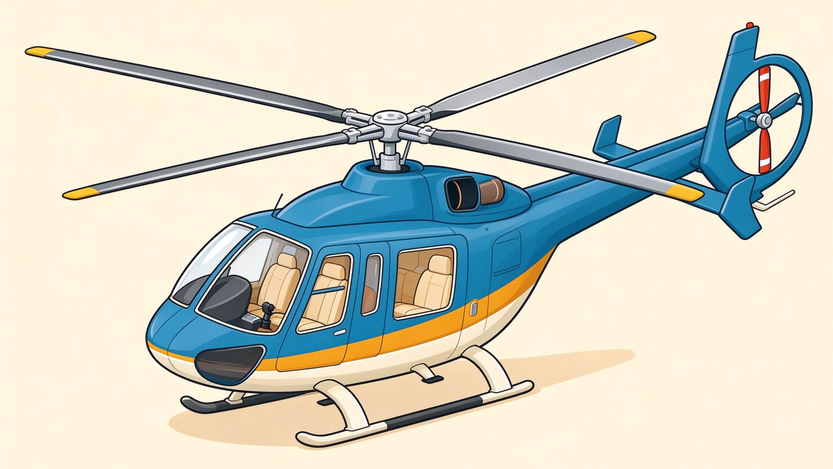 Helicopter annotated picture vocabulary with labeled objects