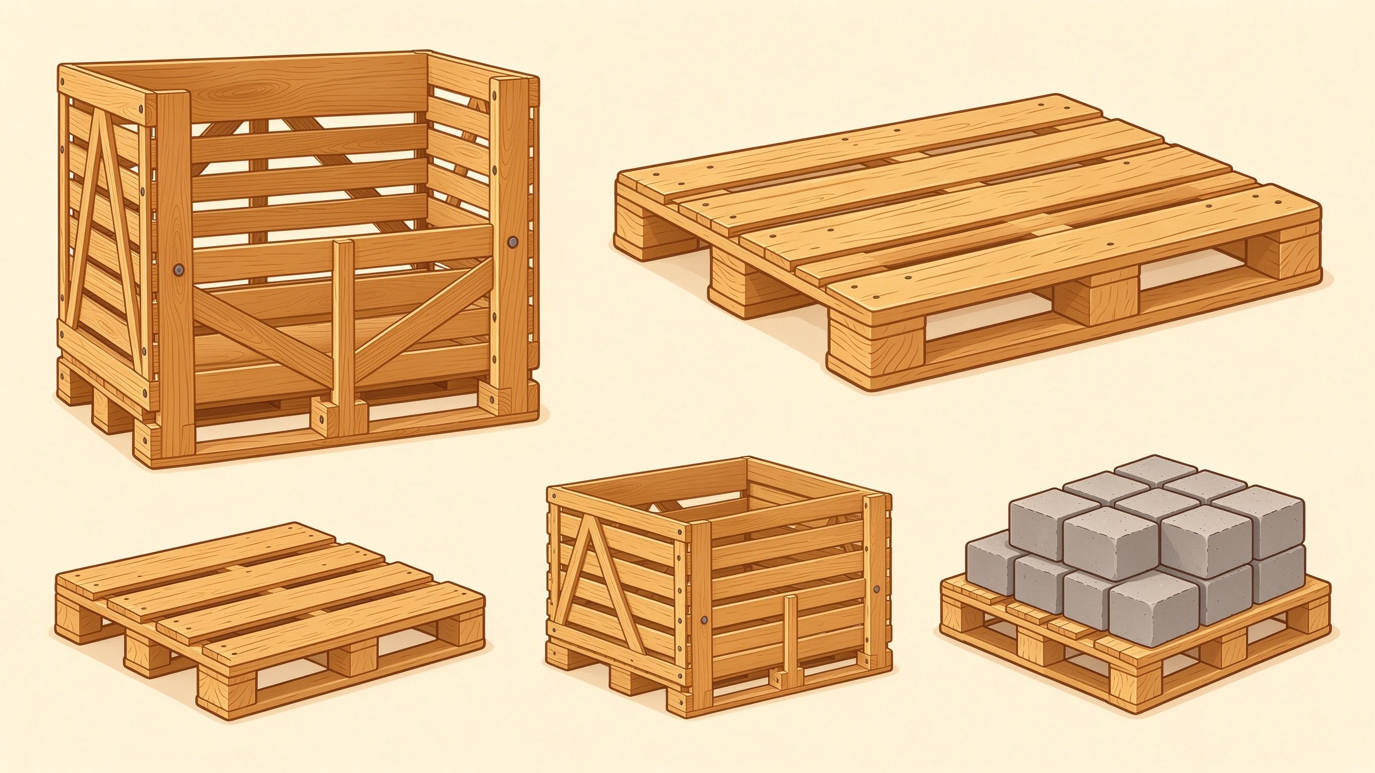 Pallet annotated picture vocabulary with labeled objects