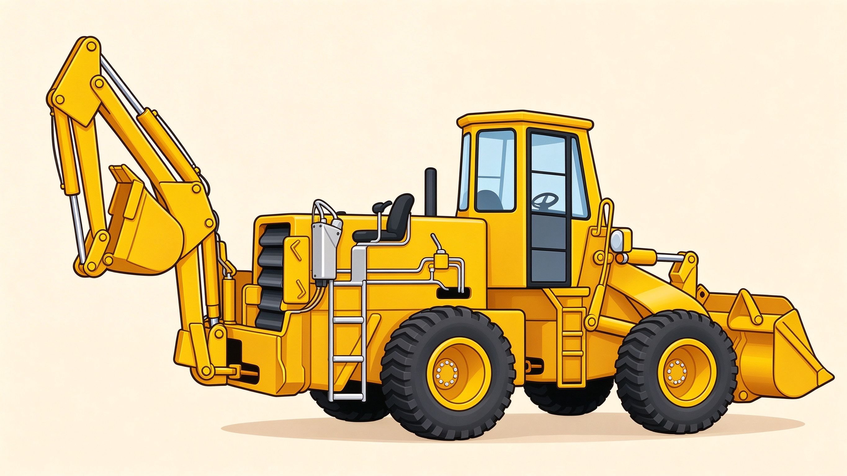 Wheel loader annotated picture vocabulary with labeled objects