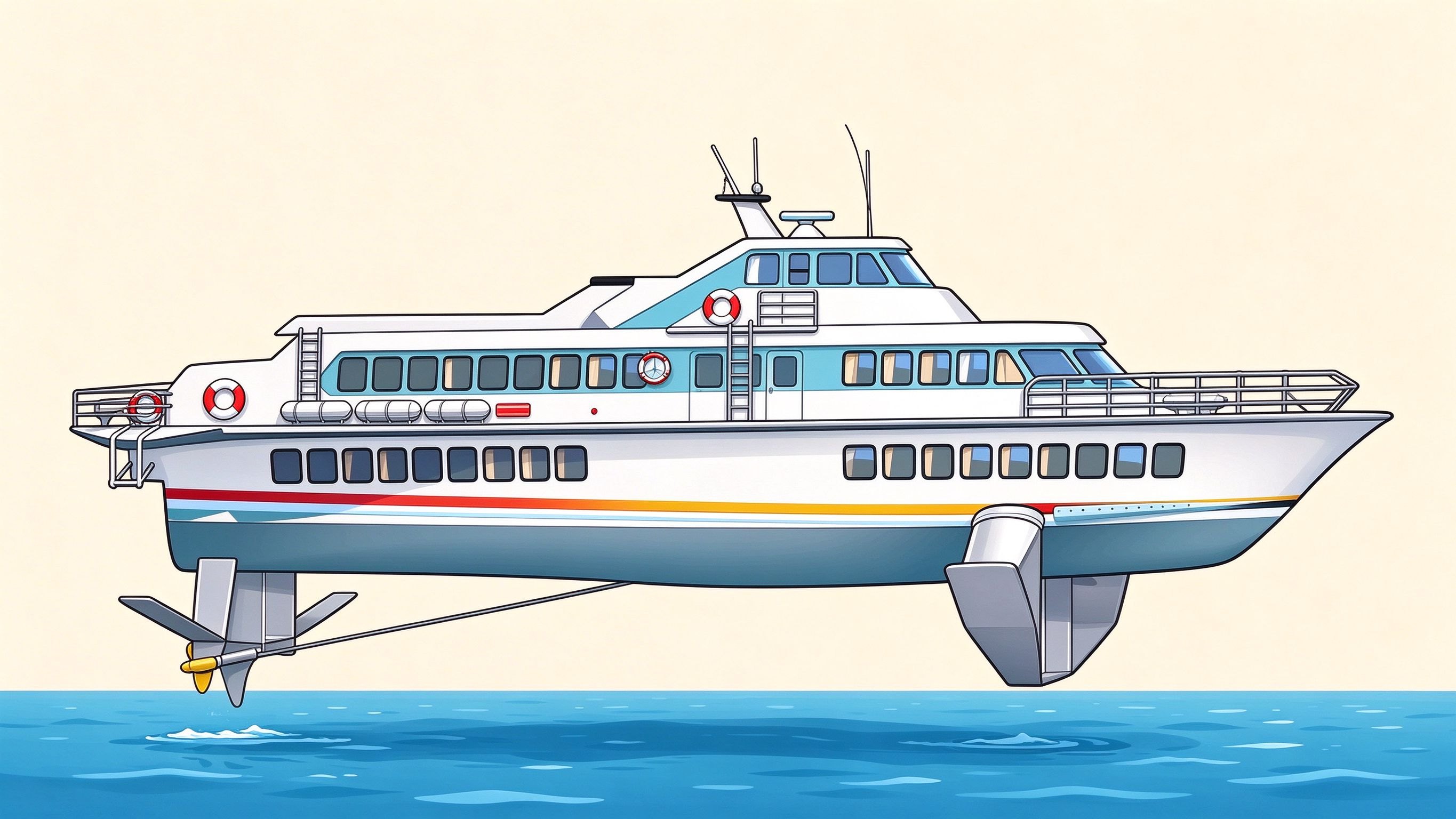 Hydrofoil annotated picture vocabulary with labeled objects