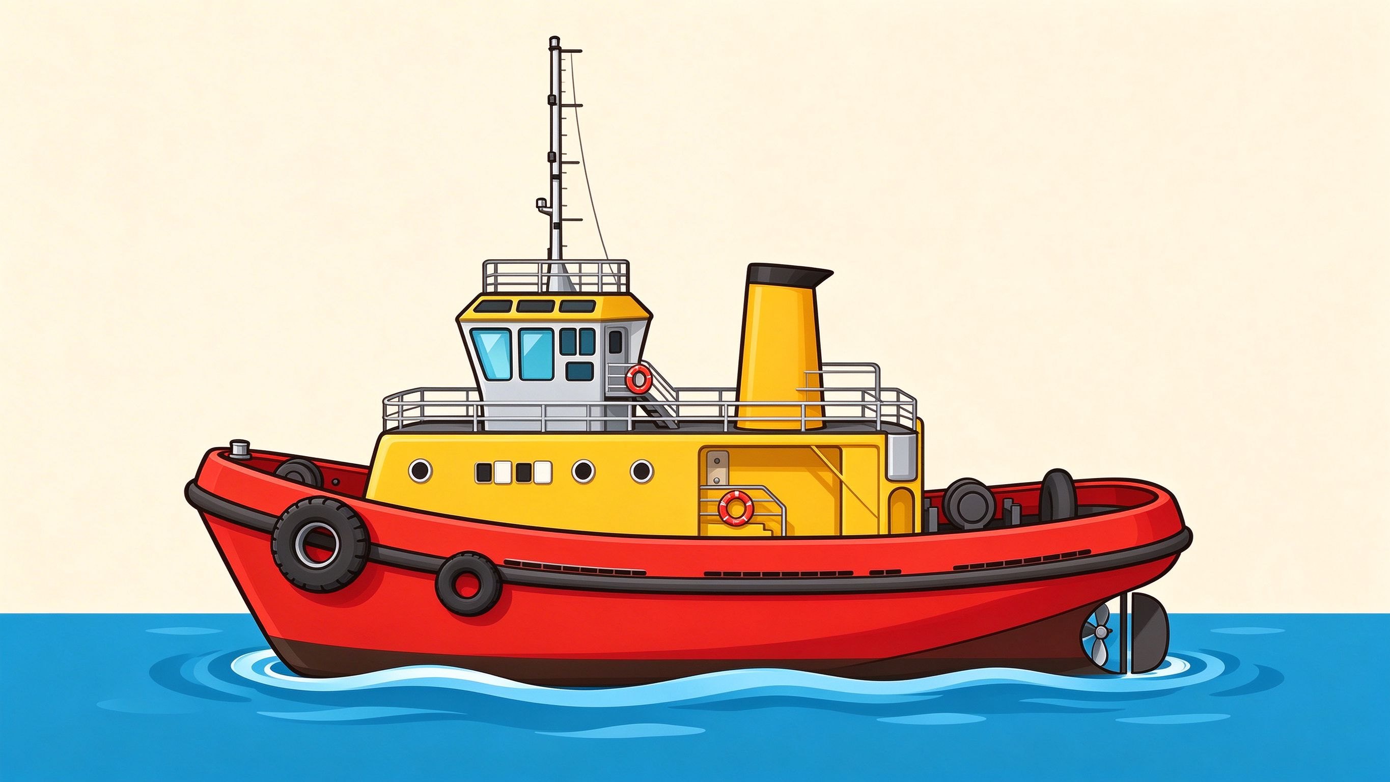 Tugboat annotated picture vocabulary with labeled objects