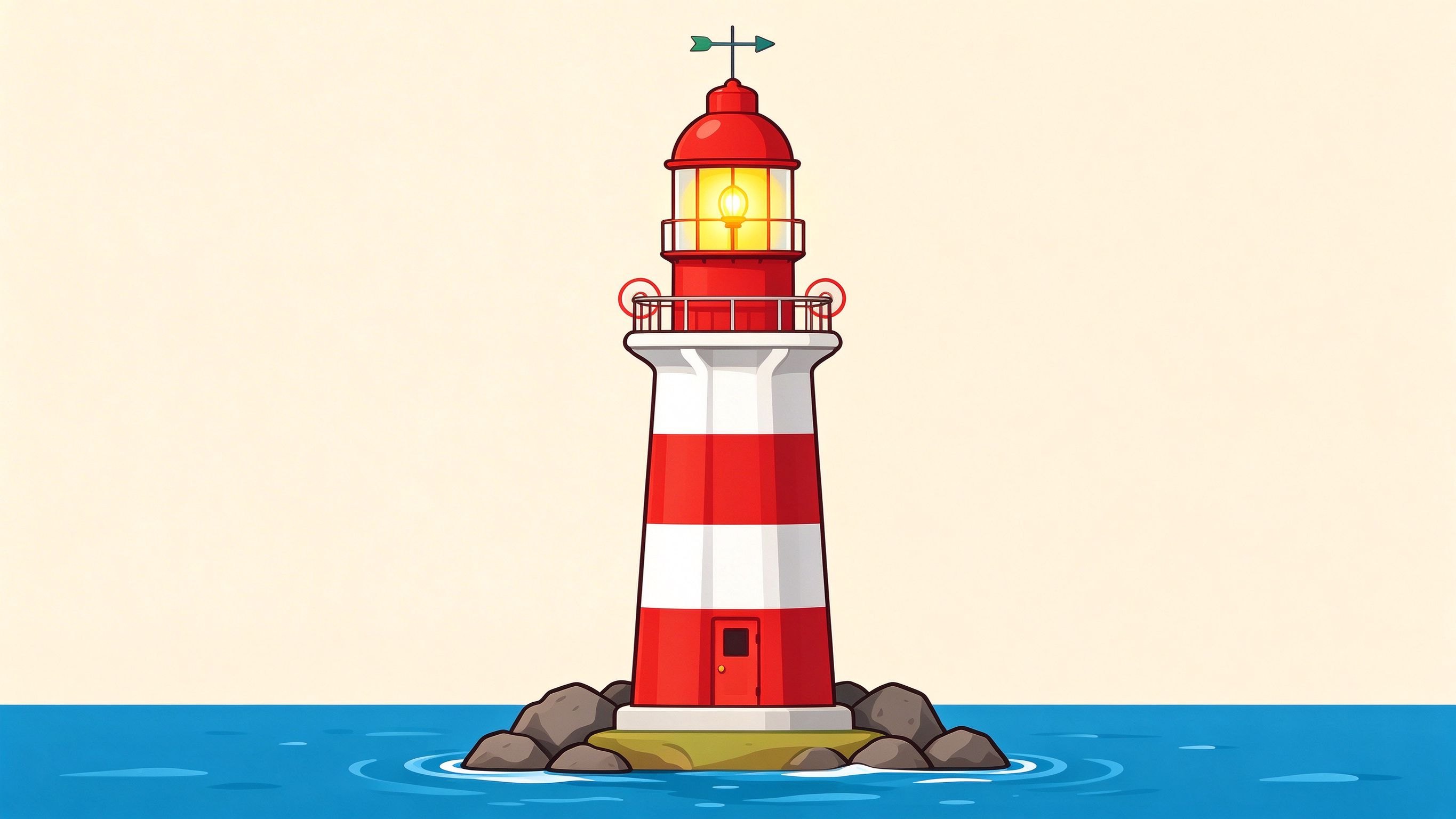 Lighthouse annotated picture vocabulary with labeled objects