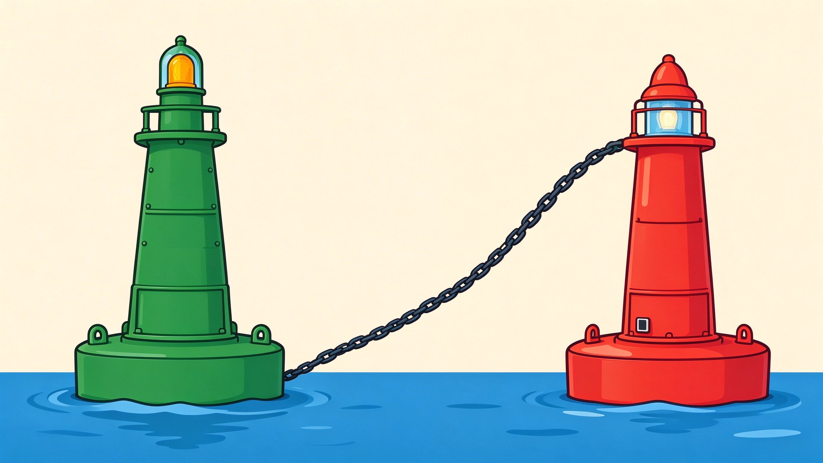 Pillar buoy annotated picture vocabulary with labeled objects