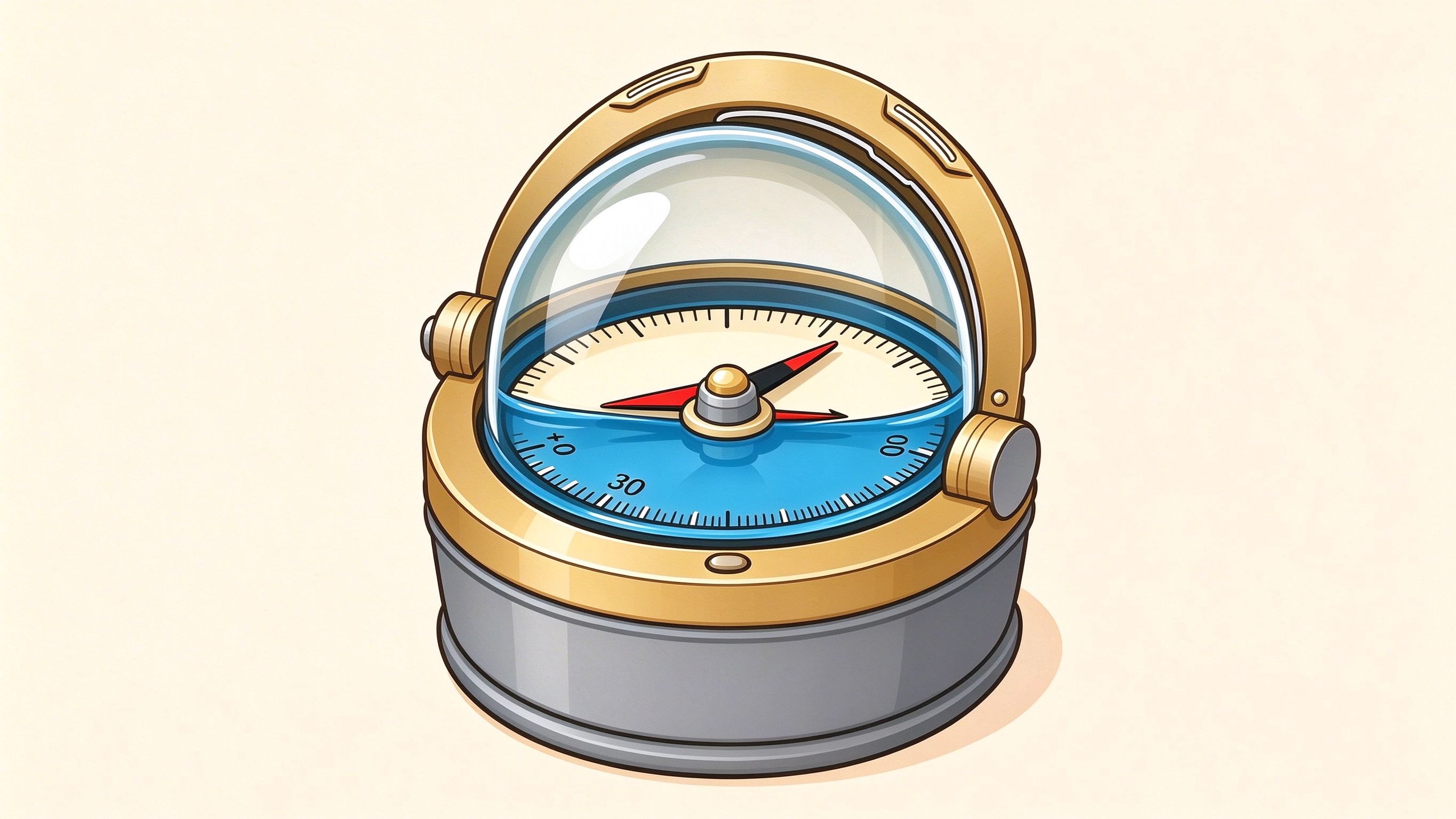 Liquid compass annotated picture vocabulary with labeled objects