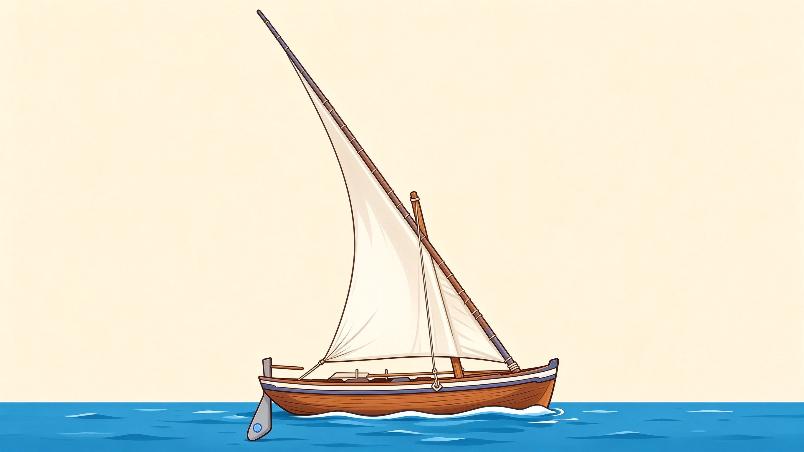 Three-masted schooner annotated picture vocabulary with labeled objects