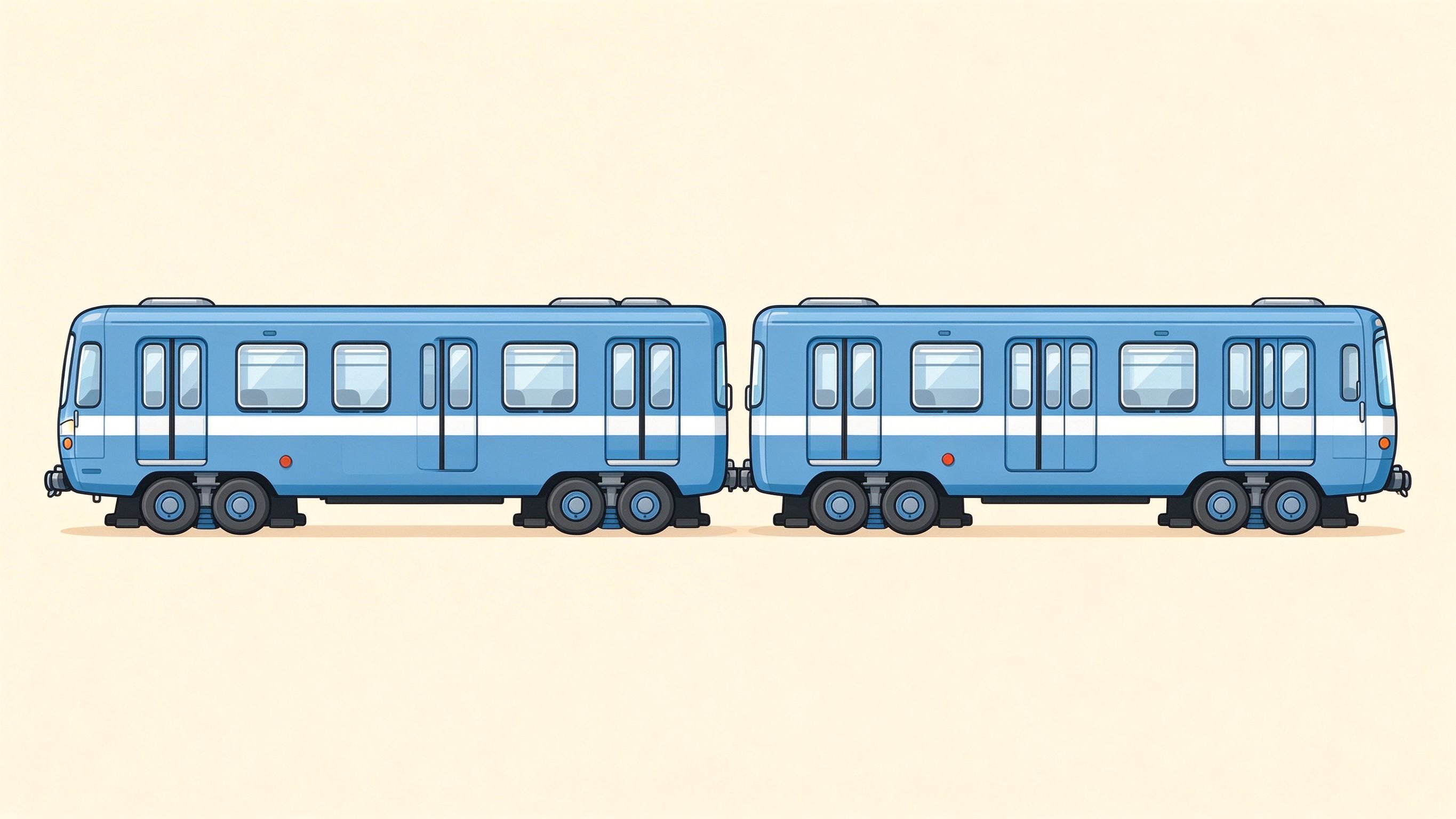 Subway train annotated picture vocabulary with labeled objects